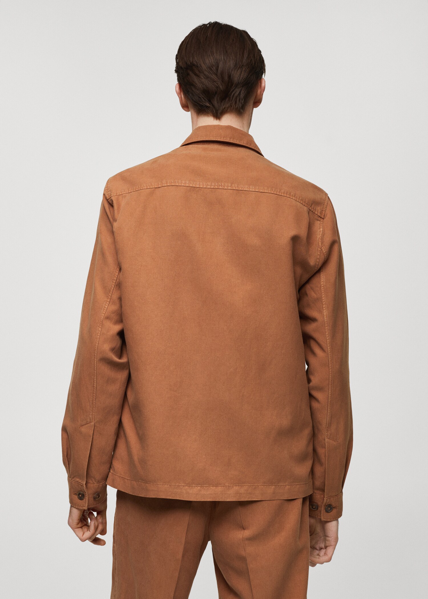 Surchemise slim-fit Tencel lin - Verso de l’article