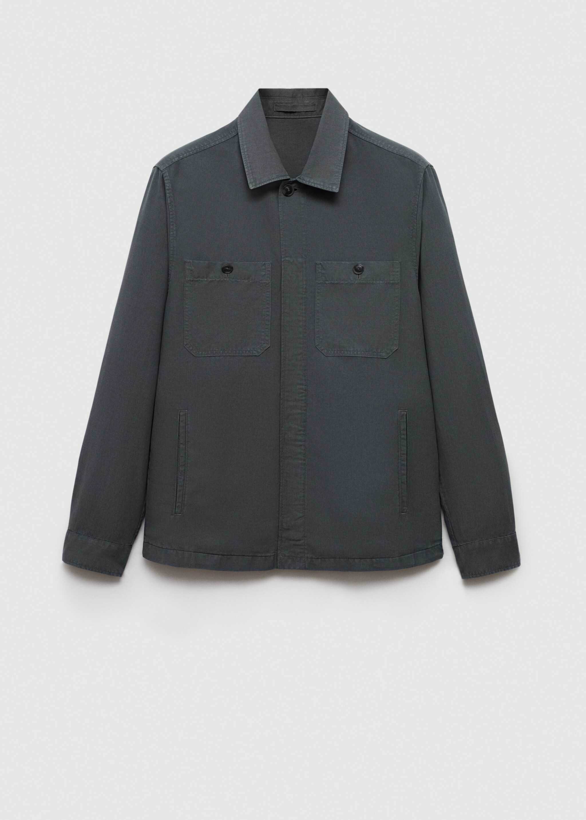 Slim-fit Tencel linen overshirt - Article without model