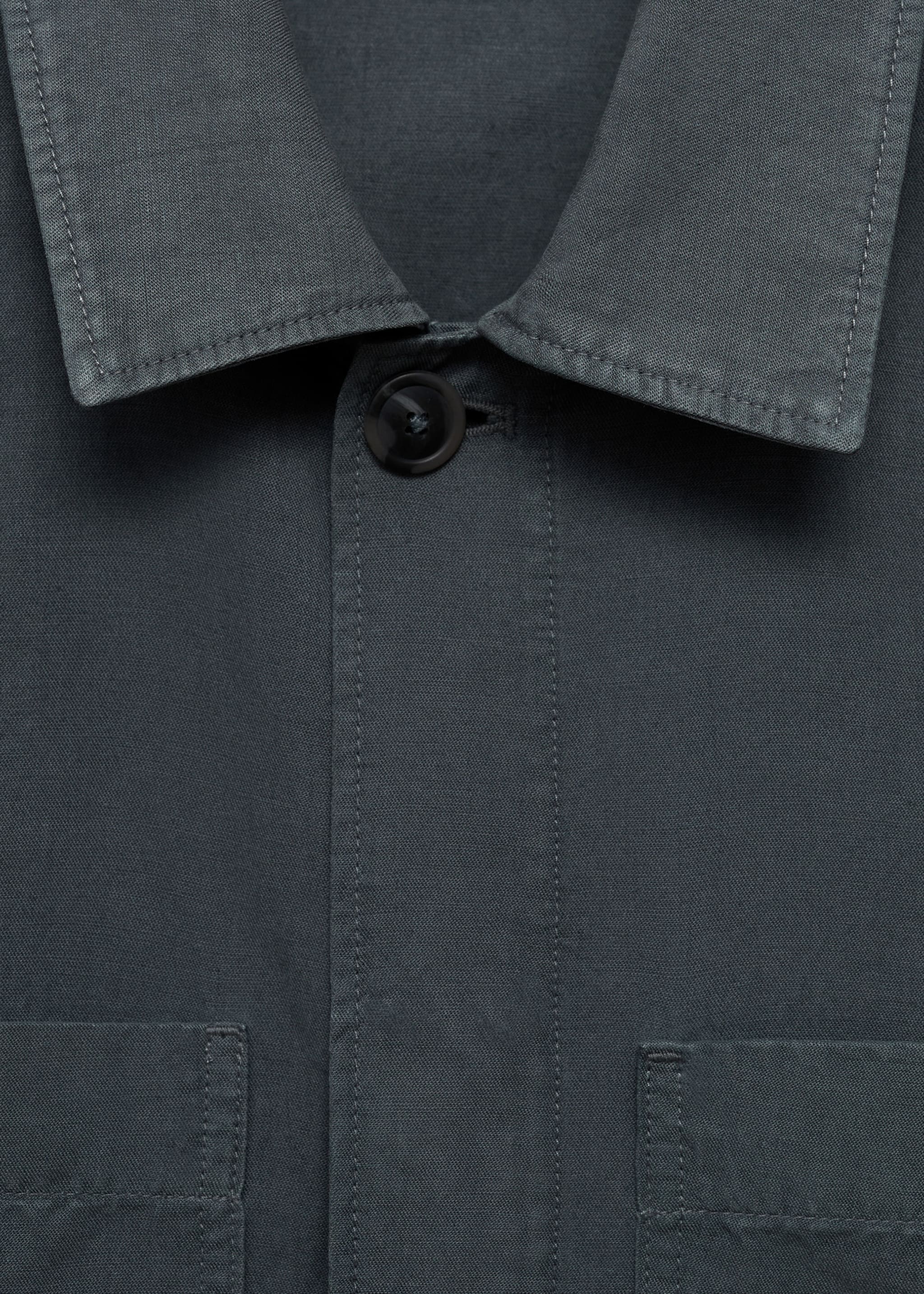 Slim-fit Tencel linen overshirt - Details of the article 0