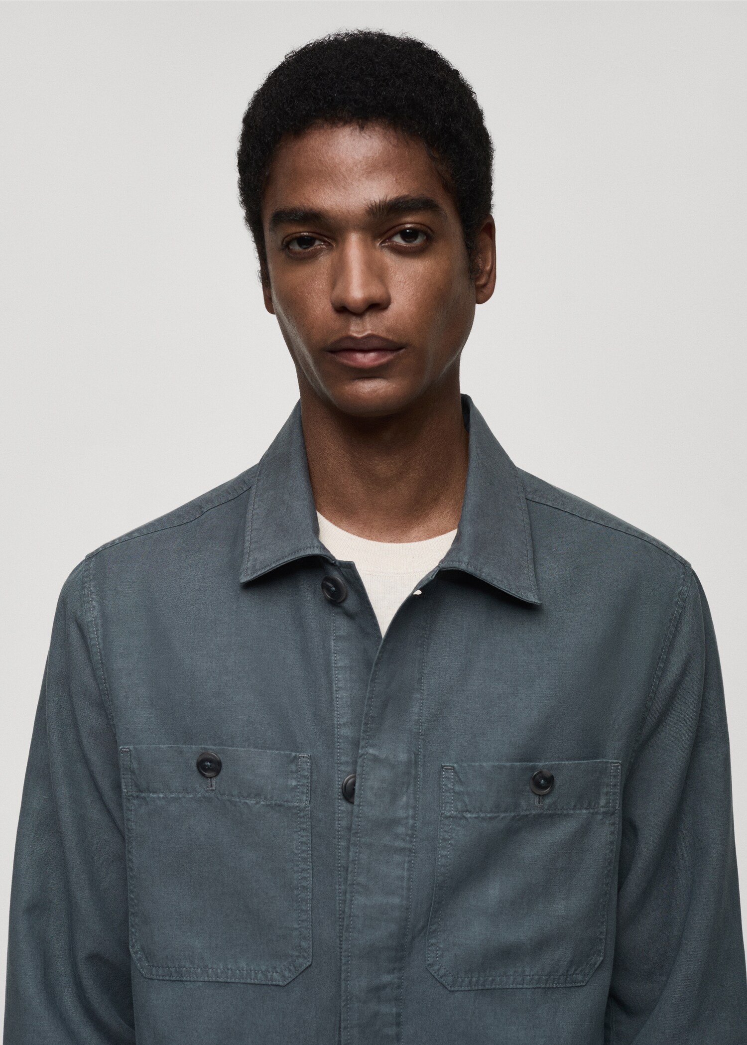 Sobrecamisa slim fit tencel lino - Detalle del artículo 1