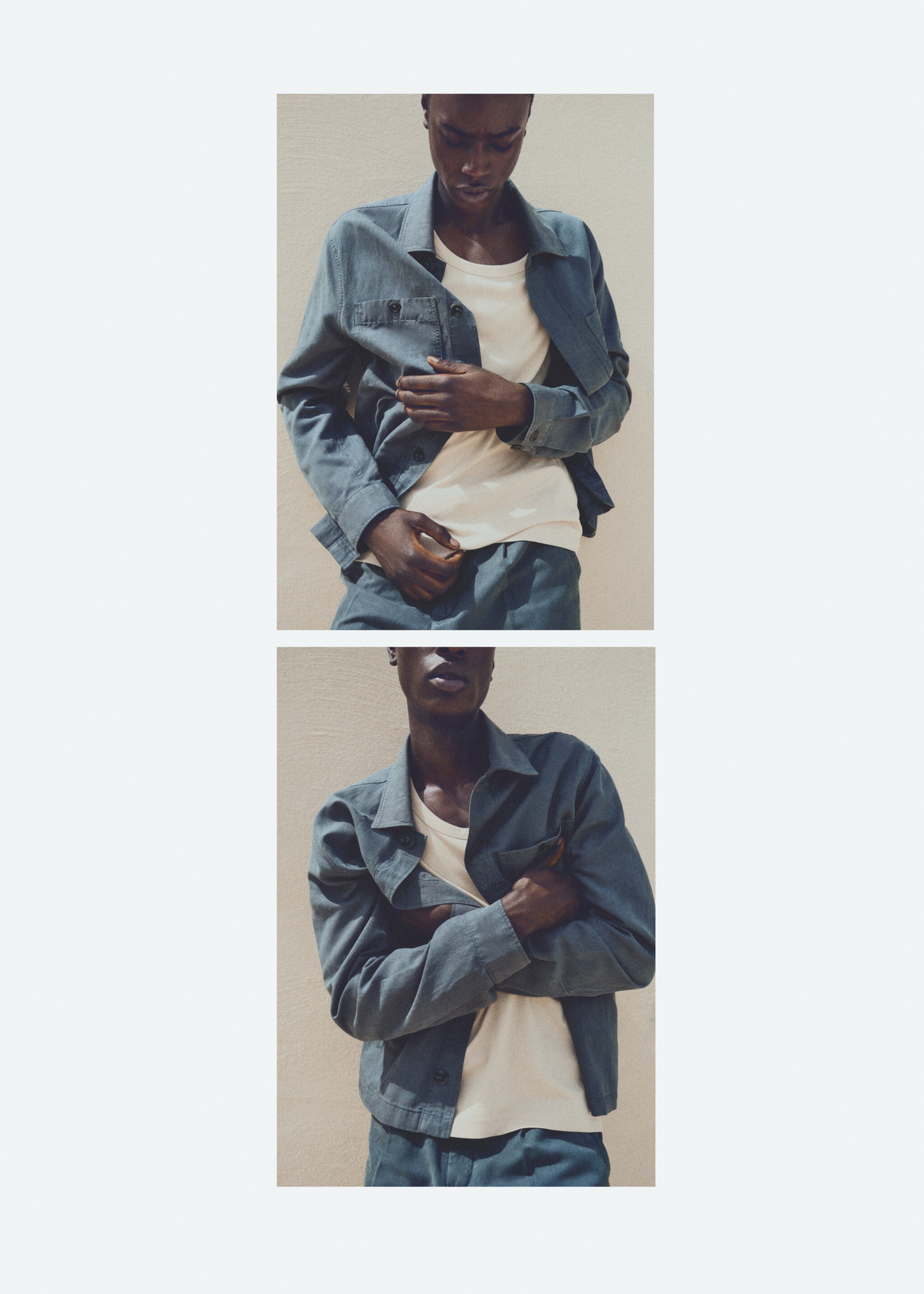 Slim-fit Tencel linen overshirt - Details of the article 5