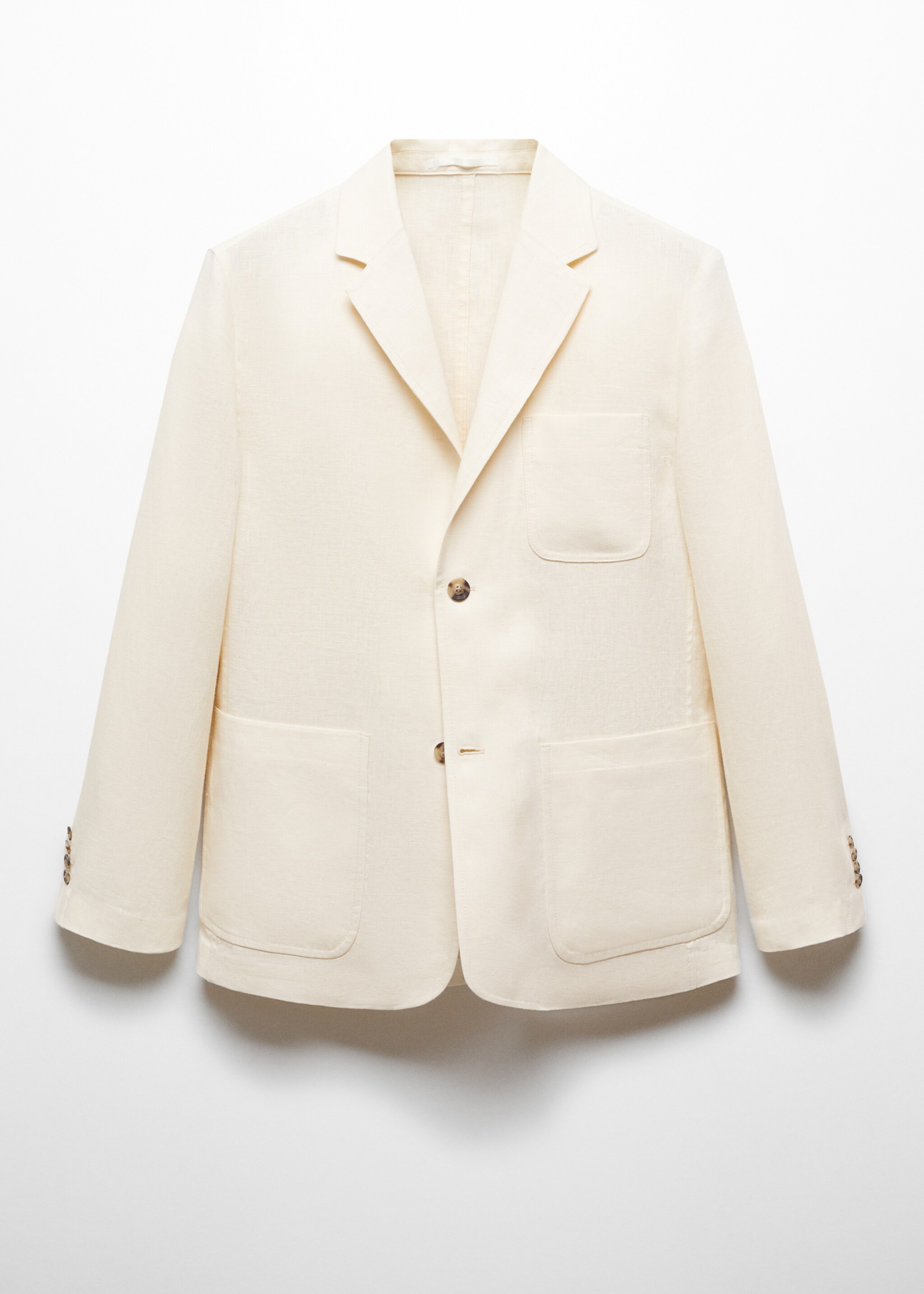 100% relaxed-firt linen jacket with pockets - Article without model