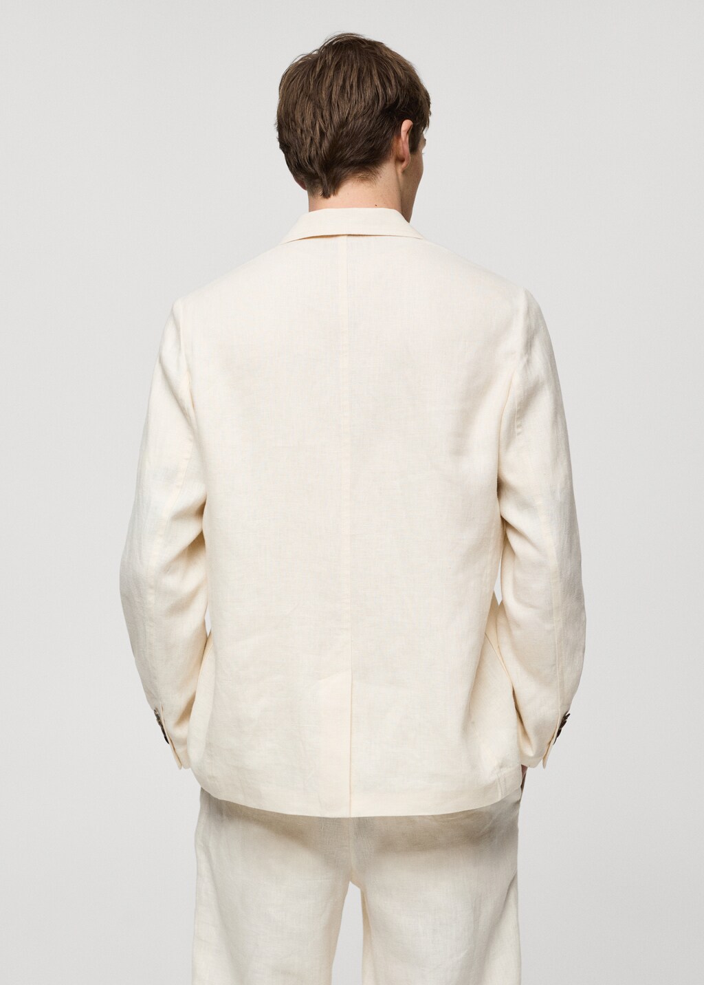 100% relaxed-firt linen jacket with pockets - Men | MANGO