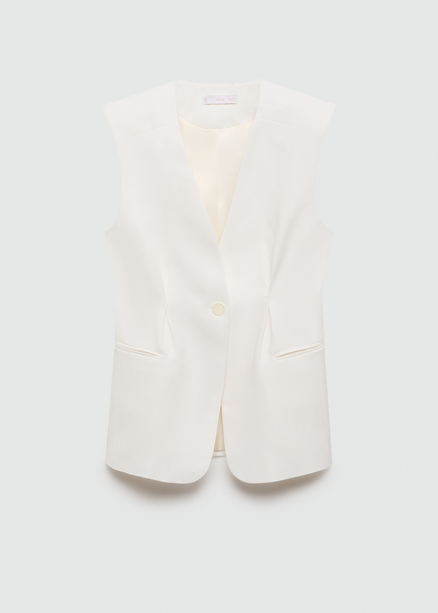 Lange Weste mit Knopf Damen MANGO OUTLET Österreich