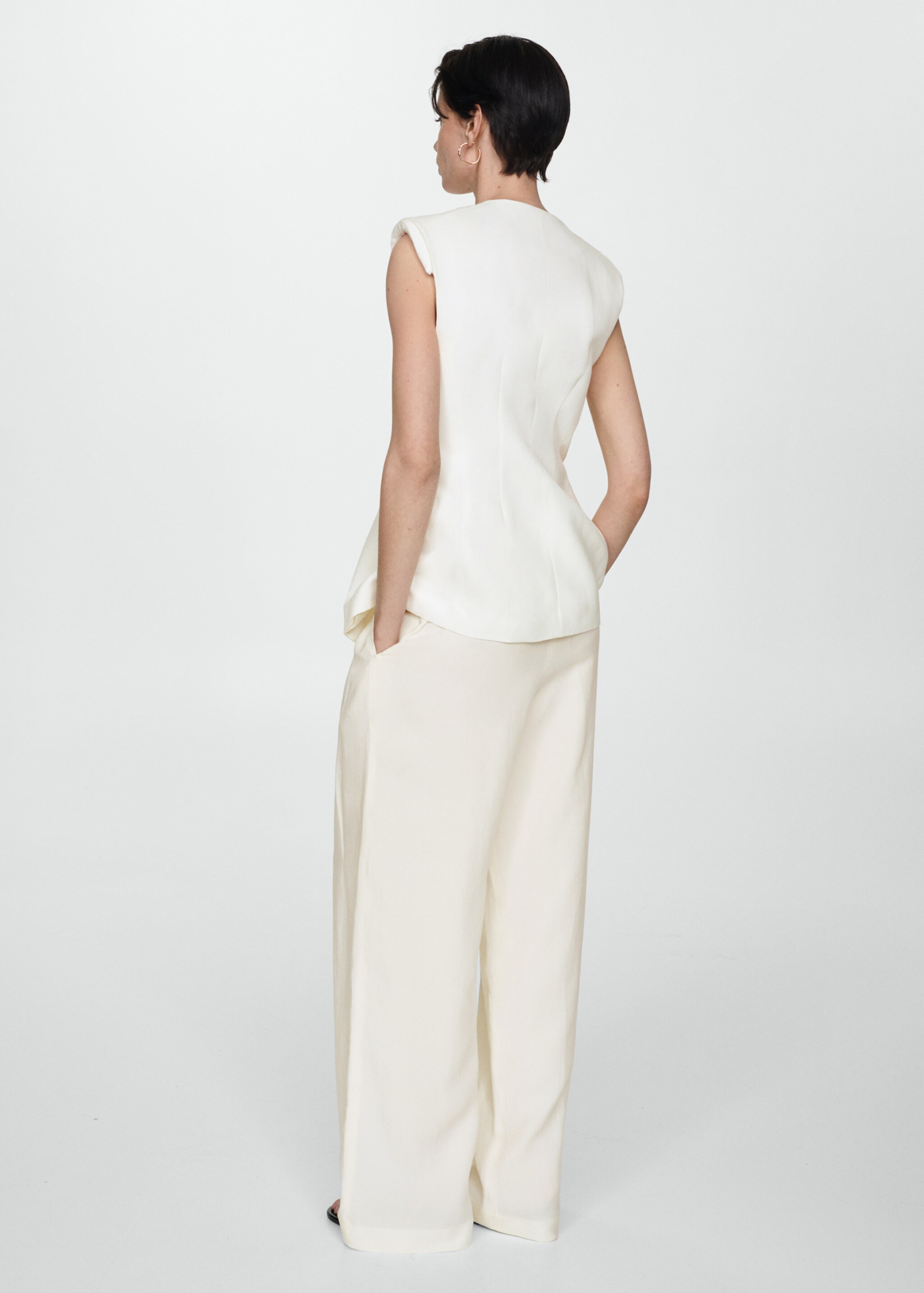 Long gilet with buttons - Reverse of the article