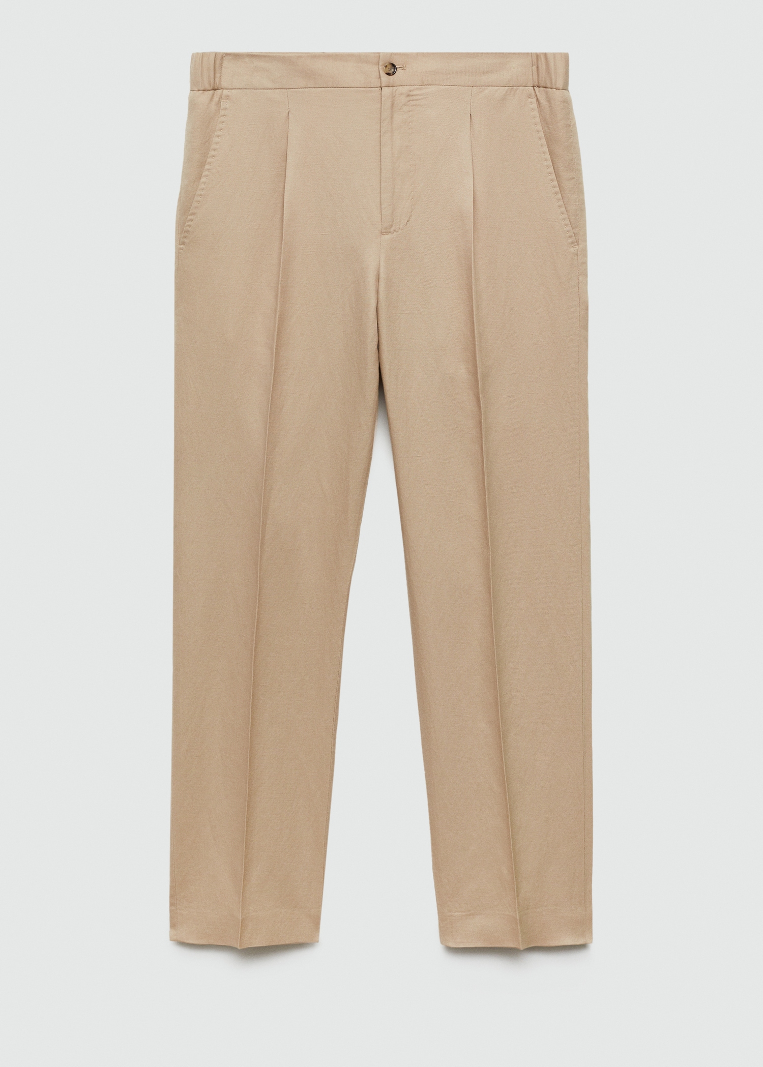 Bundfaltenhose aus Tencel mit Leinen - Artikel ohne Model