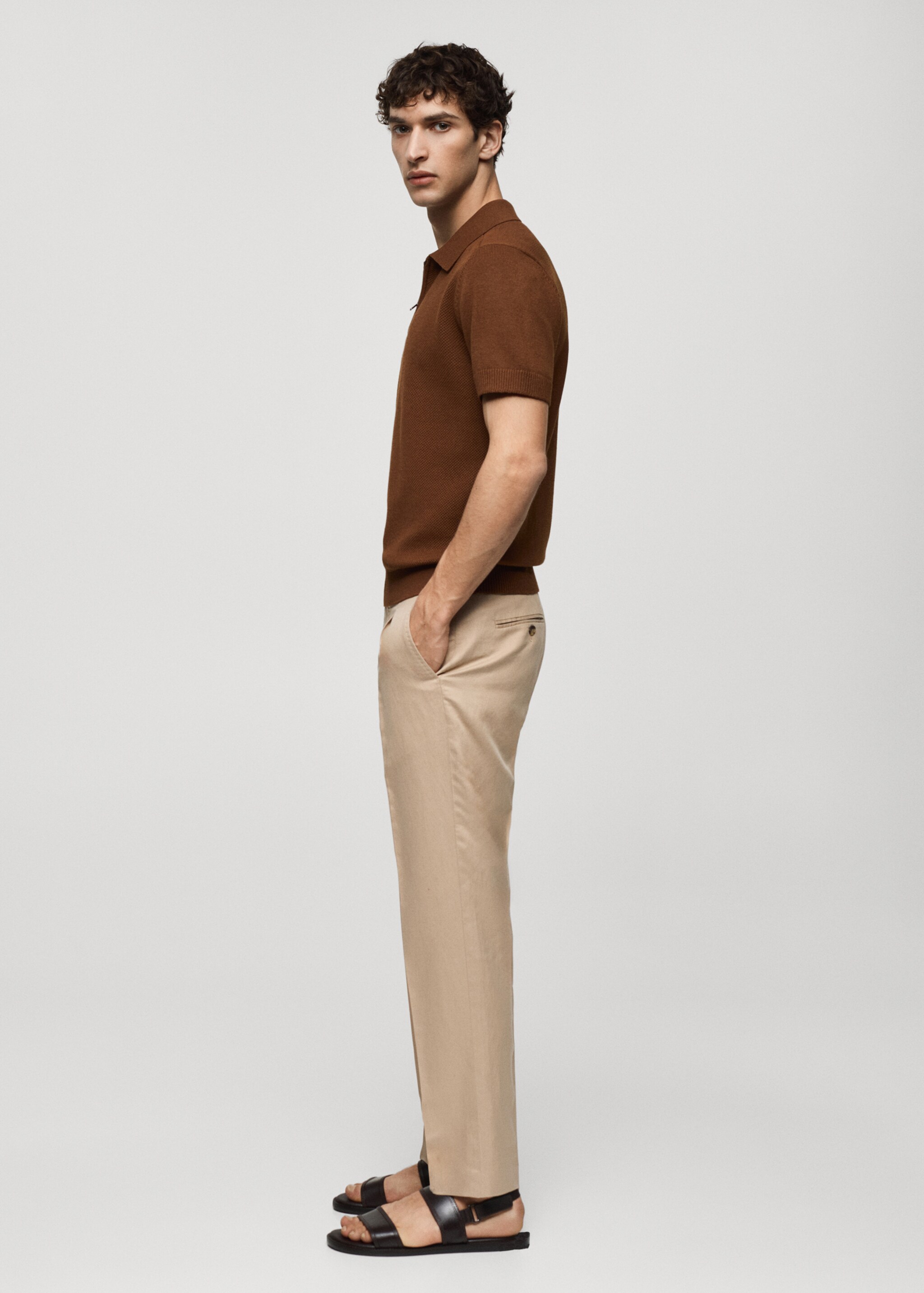 Tencel-linen pleated trousers - Details of the article 2