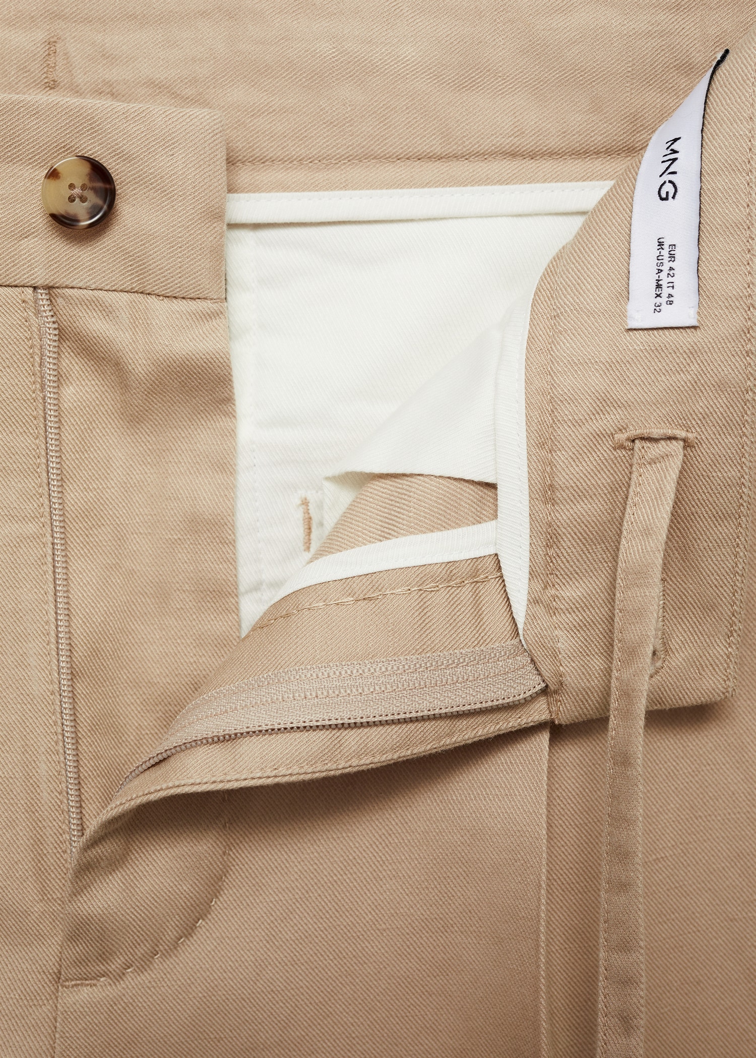 Bundfaltenhose aus Tencel mit Leinen - Detail des Artikels 8