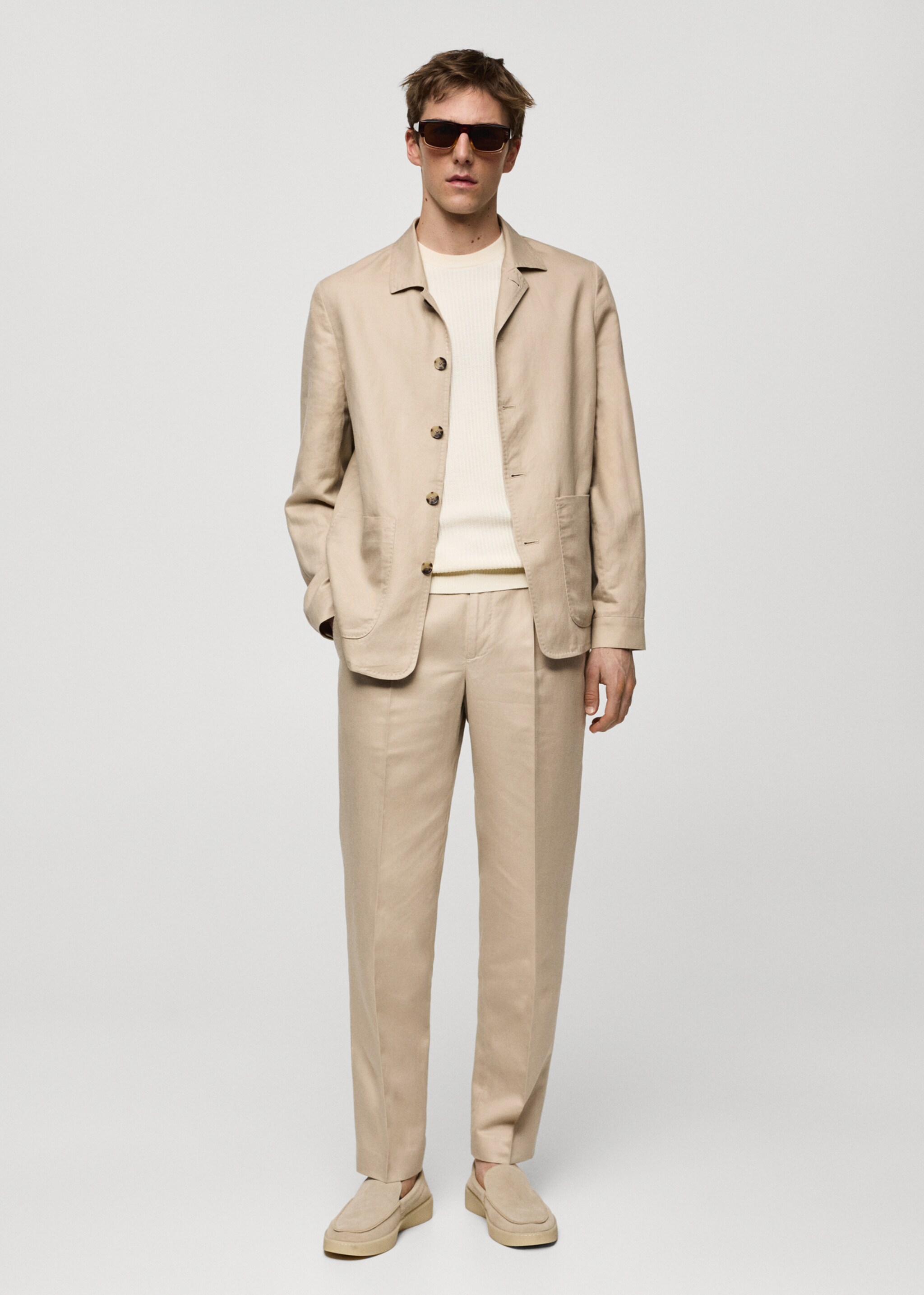 Tencel-linen pleated trousers - Details of the article 9