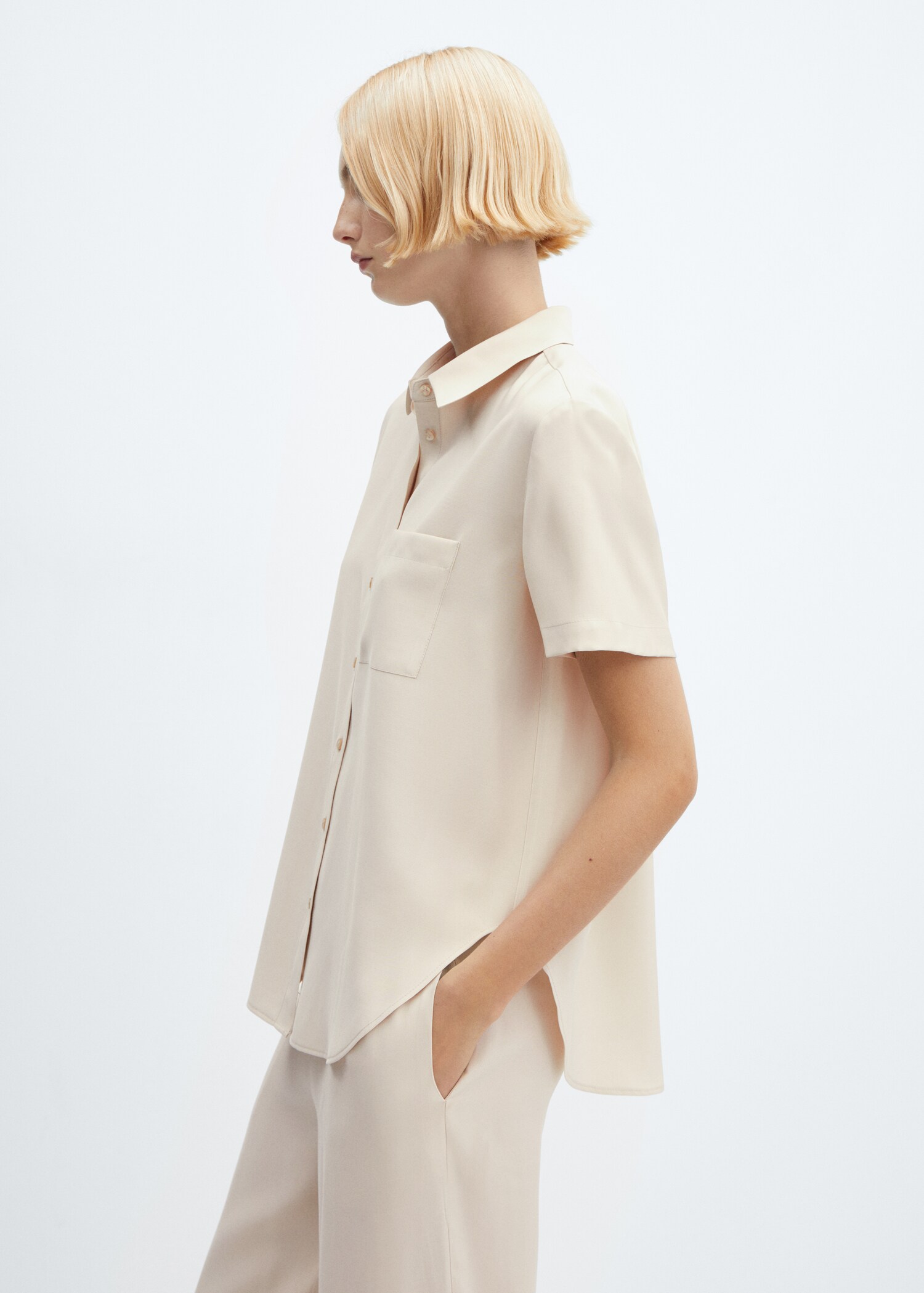 Wideleg trousers with elastic waist - Details of the article 1
