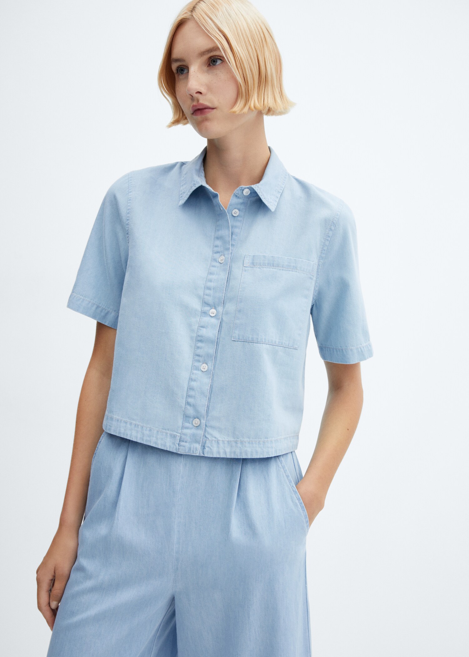 Pleated culottes trousers - Details of the article 1