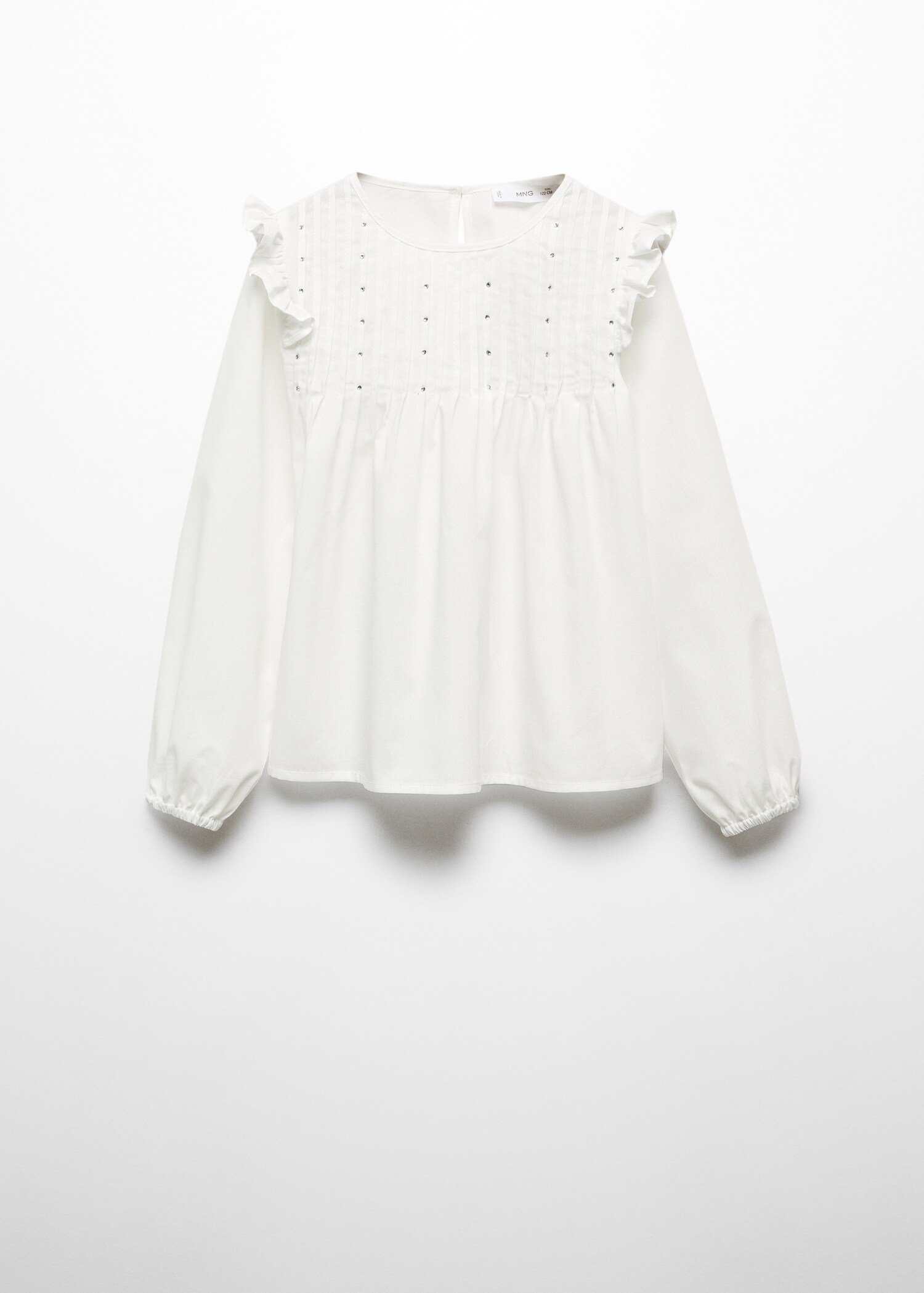 Blusa de algodão com folhos - Artigo sem modelo