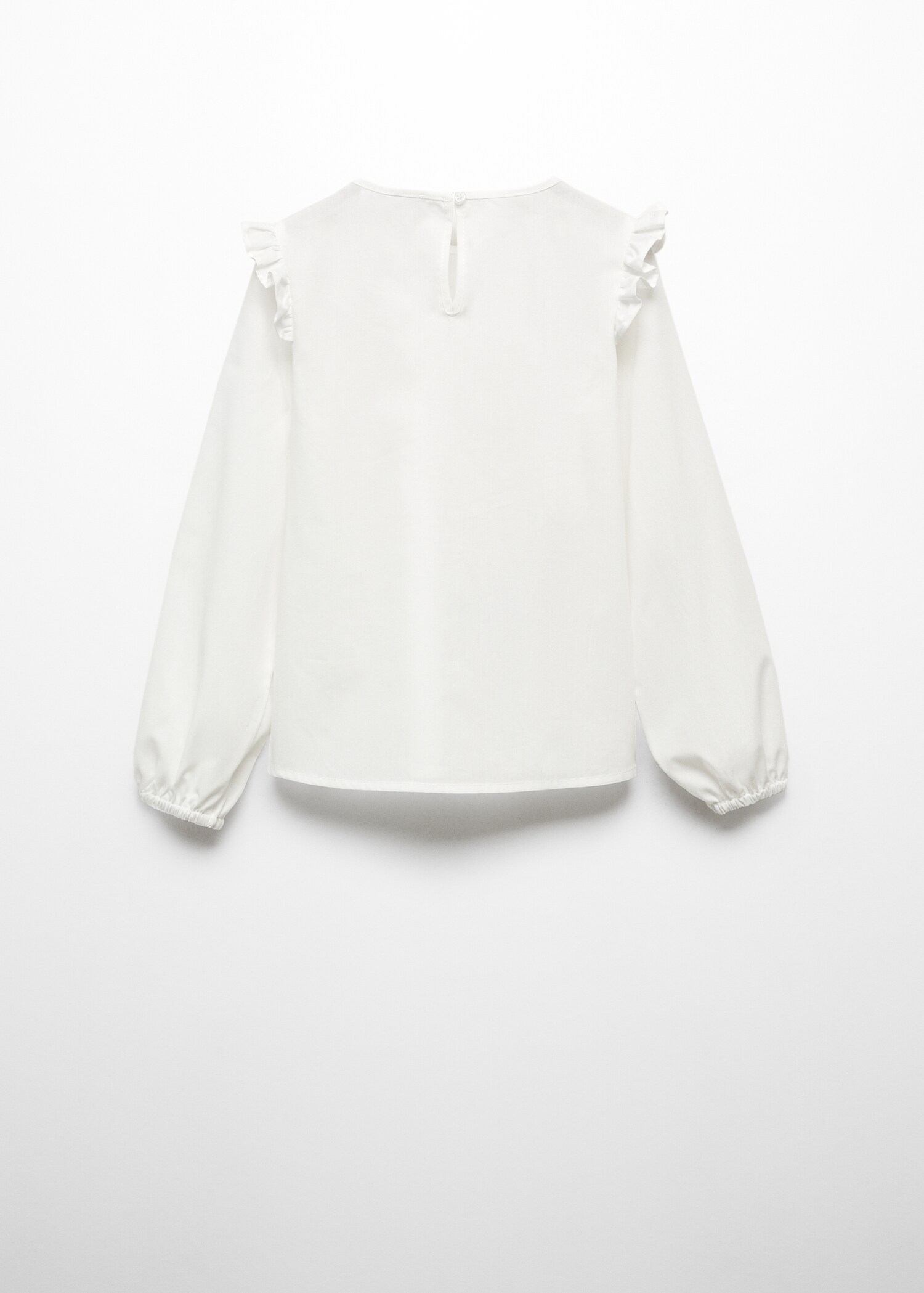 Blusa de algodão com folhos - Verso do artigo