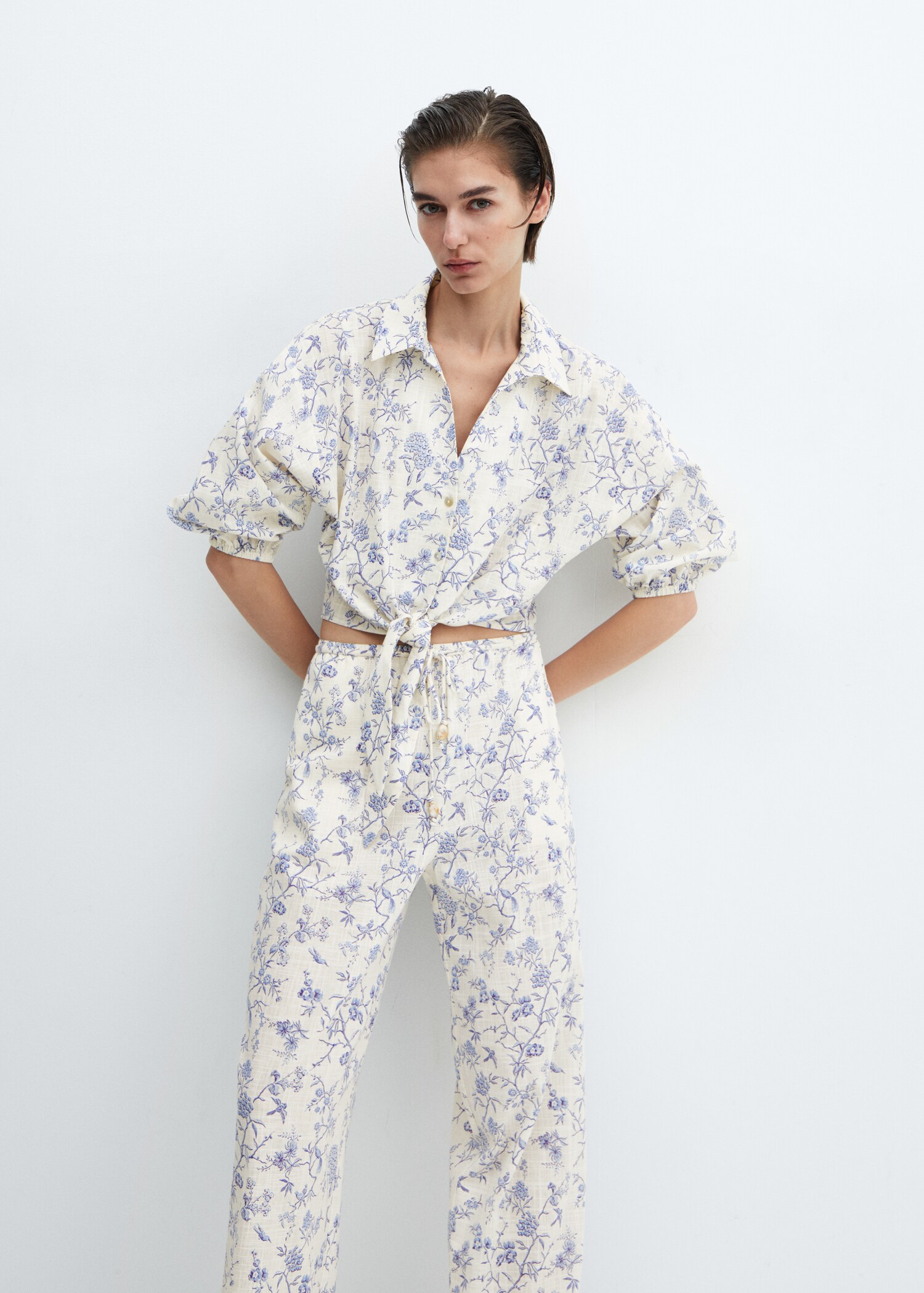 Printed cotton trousers - Details of the article 2