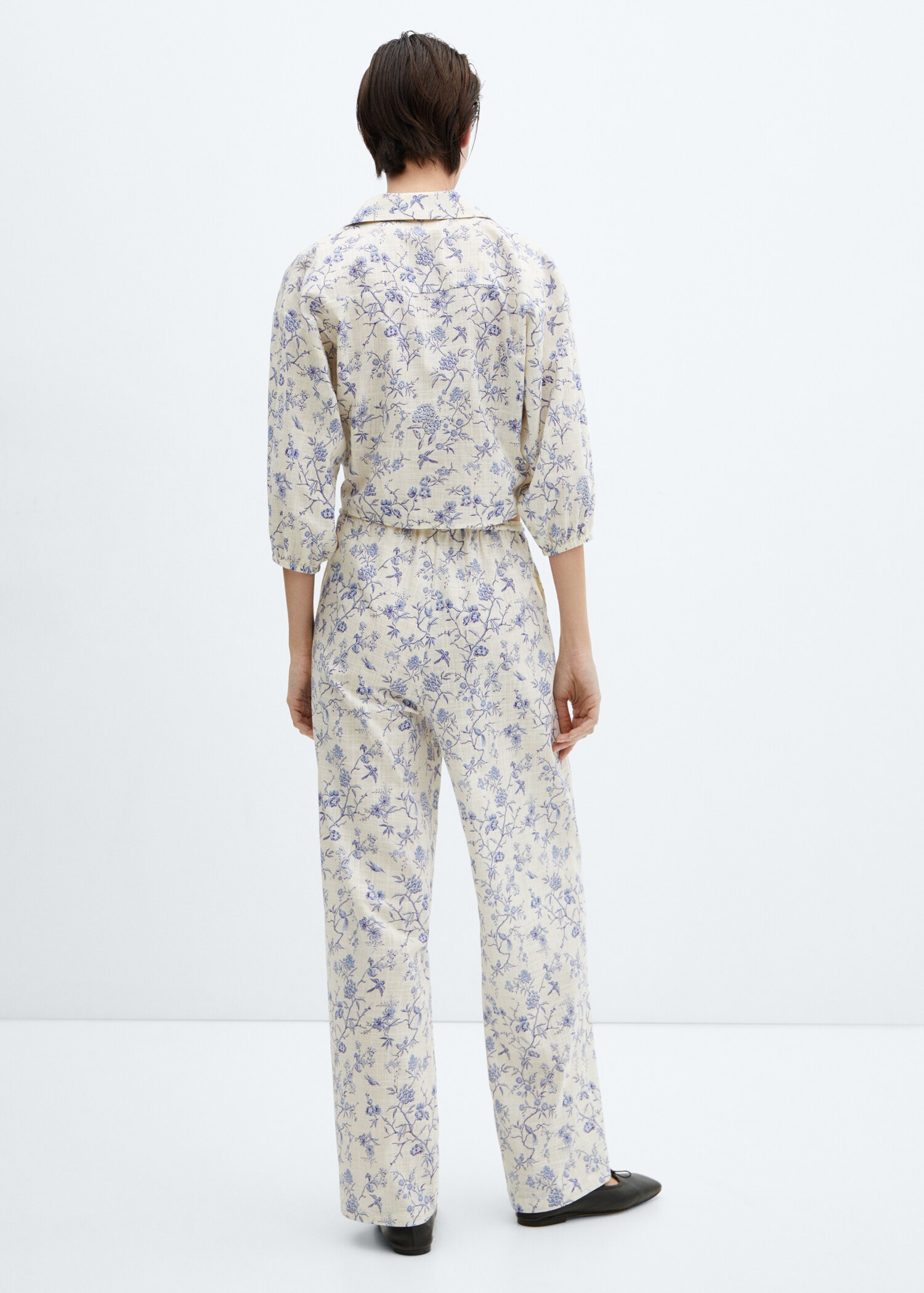 Printed cotton trousers - Reverse of the article