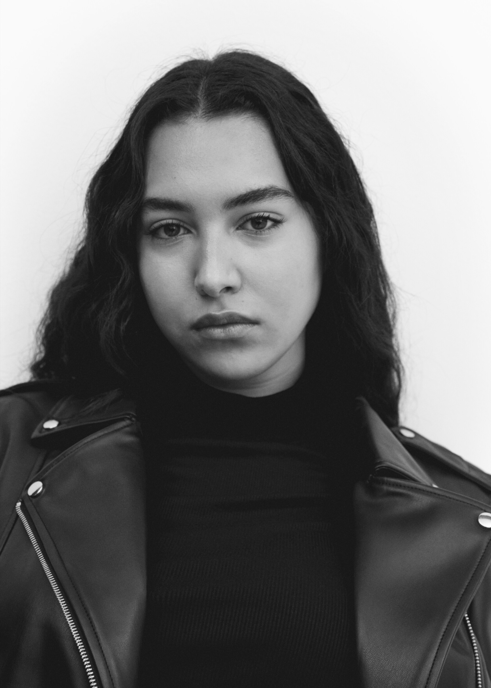 Cazadora biker efecto piel - Detalle del artículo 4, Negro. Ref: 67080442-00.