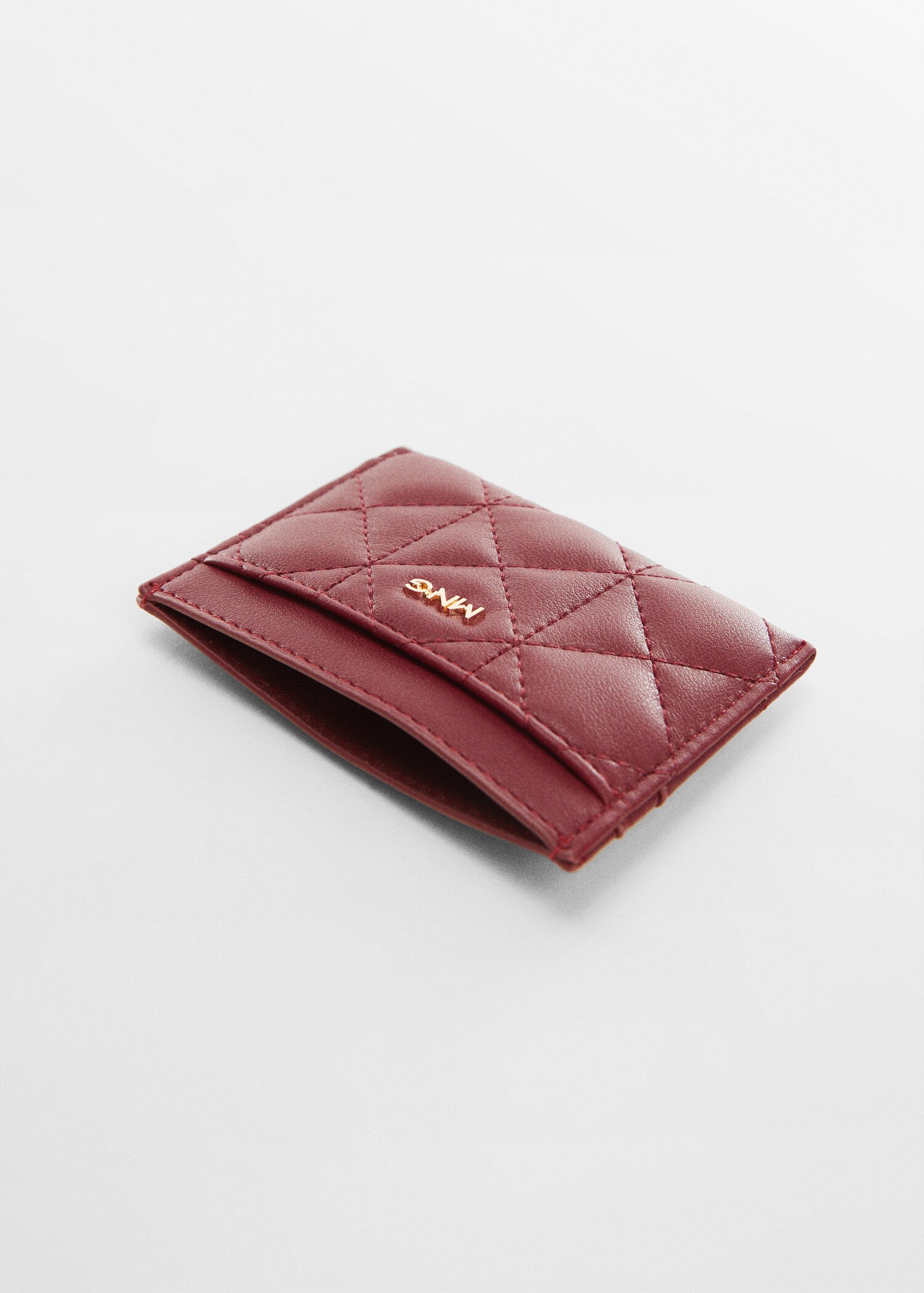 Quilted cardholder with logo - Medium plane