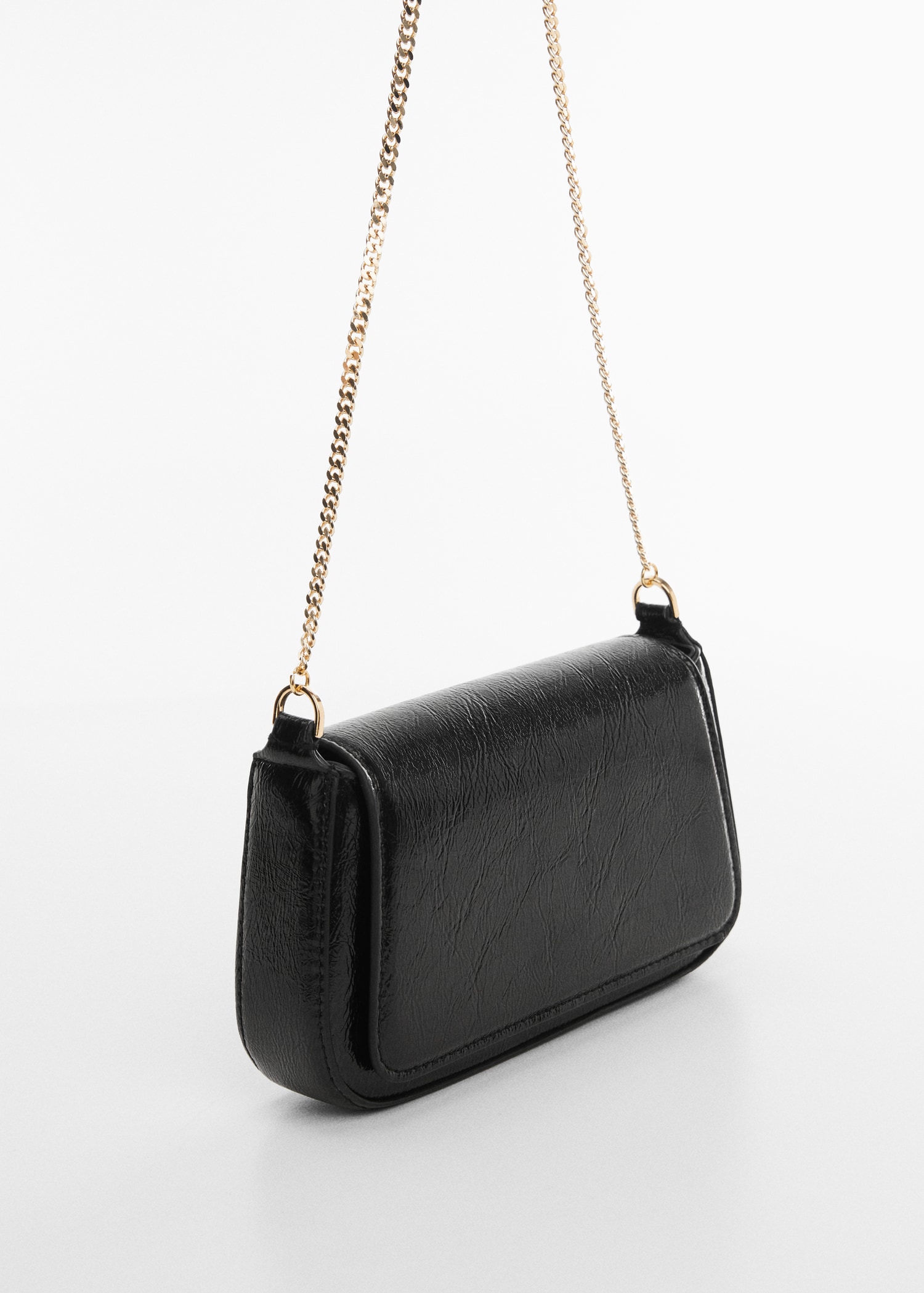Schwarze Handtasche Mini Tasche Mit Kette Damen Tasche Schwarze