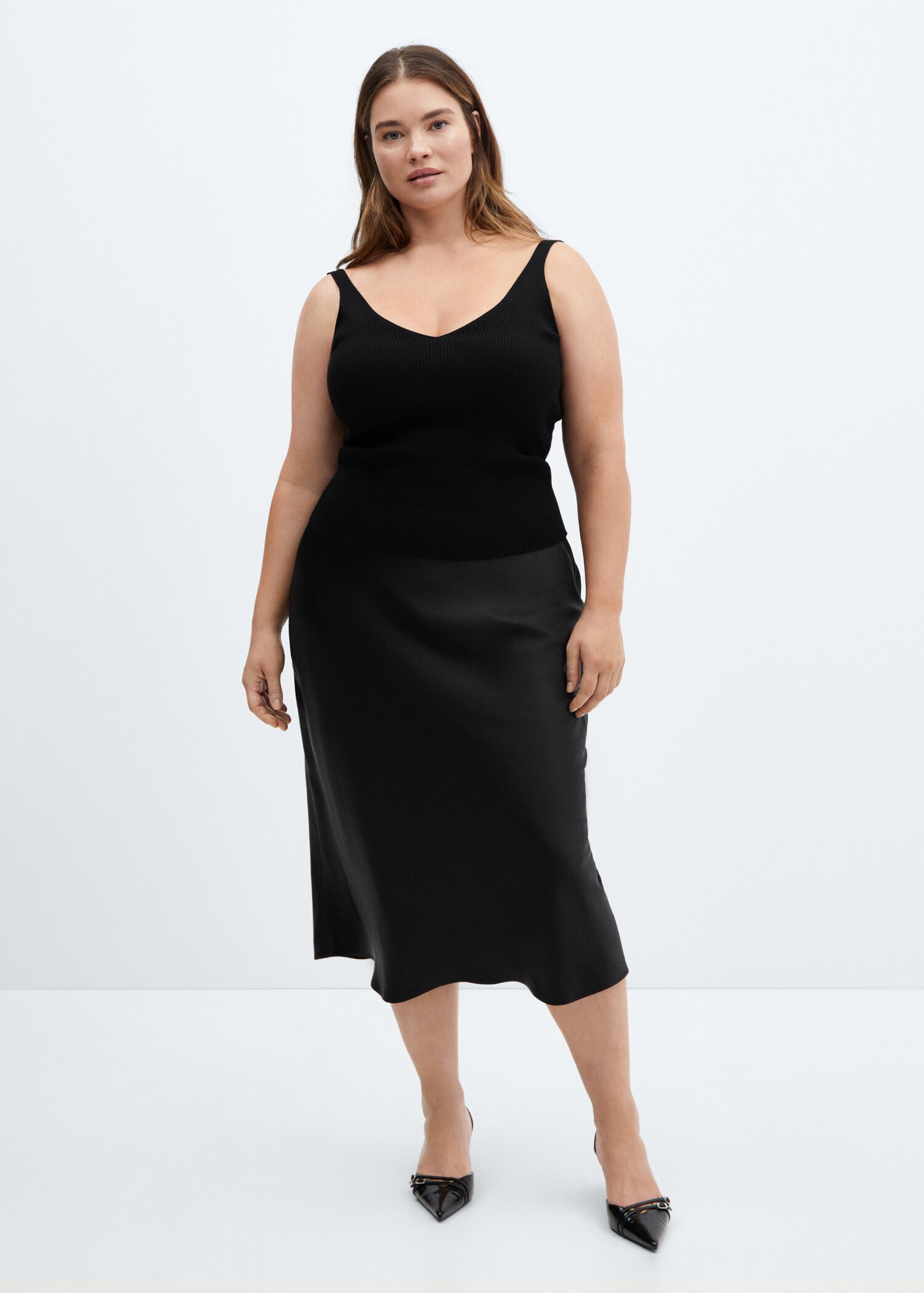 V-neck knitted top - Details of the article 3