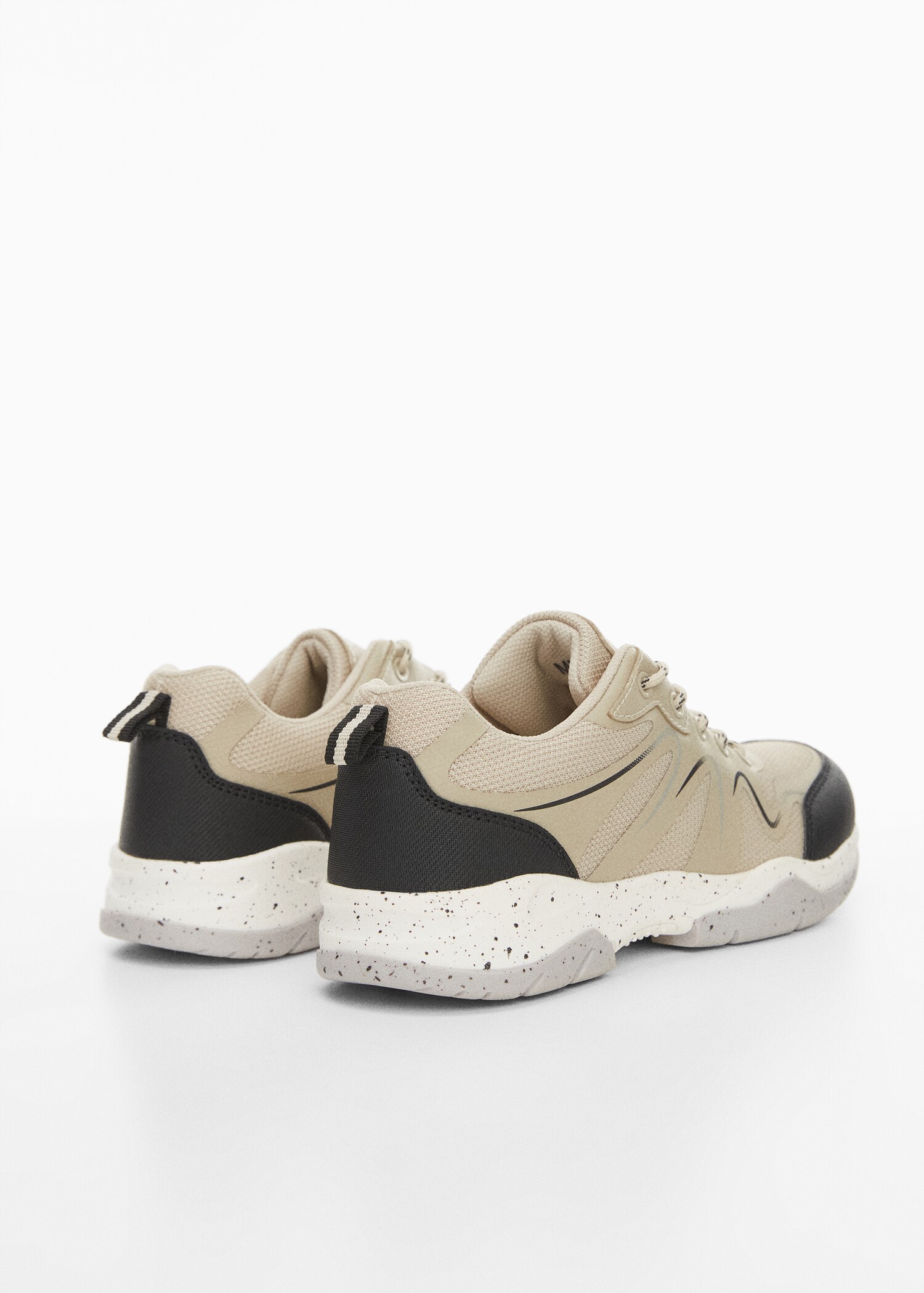 Lace-up mixed sneakers - Details of the article 1