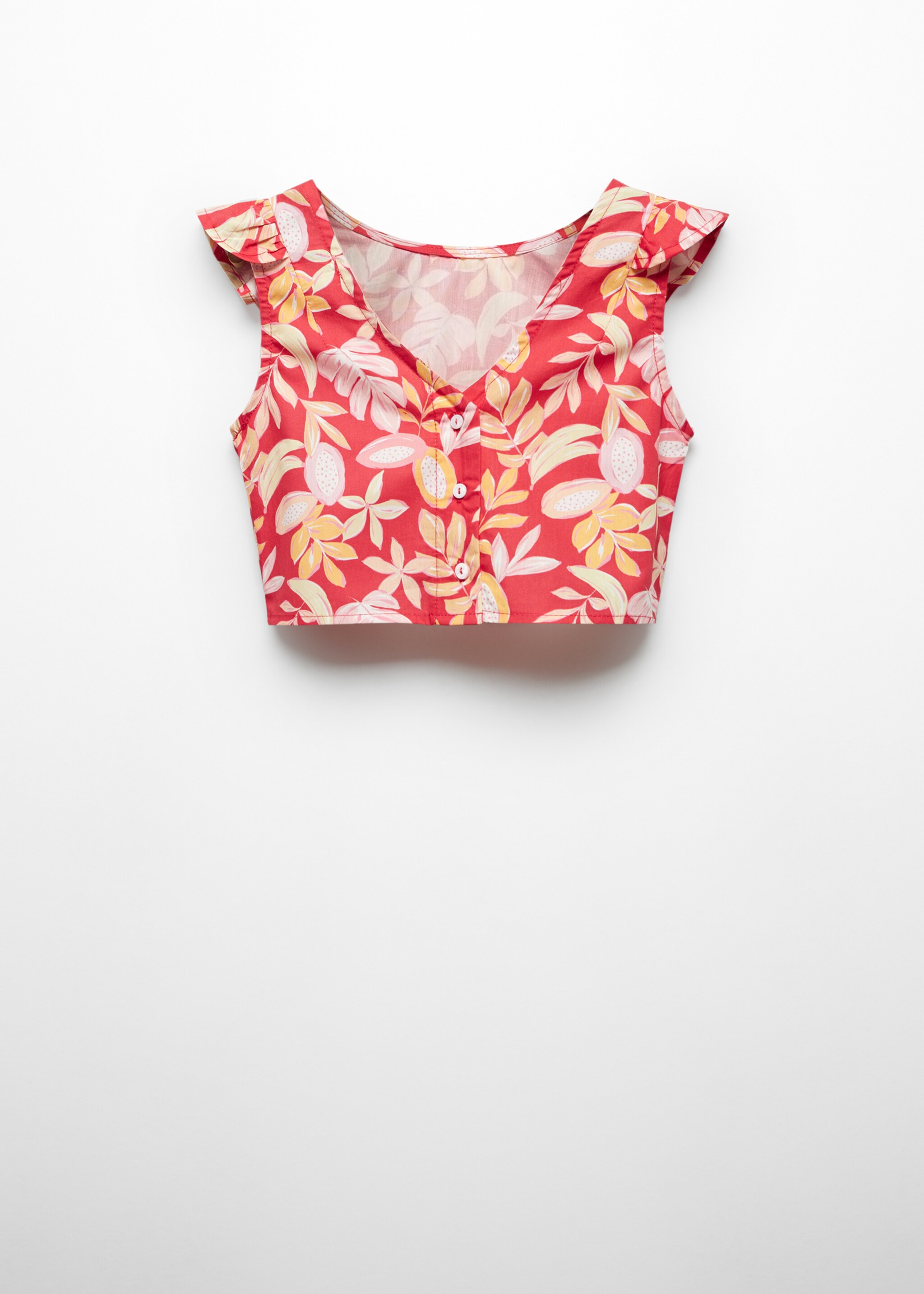 Ruffle printed top - Reverse of the article