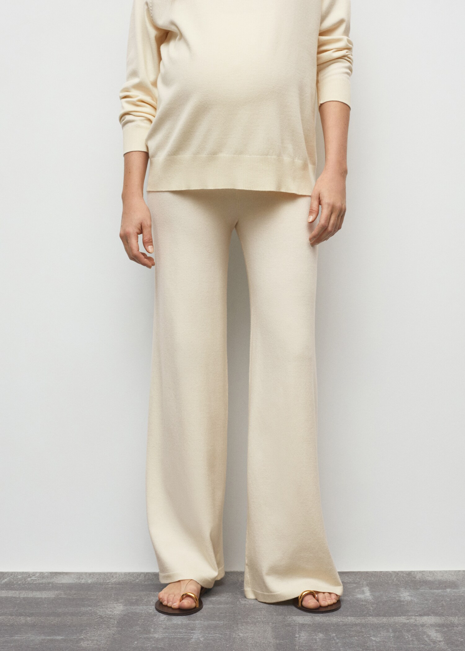 Knitted wide-leg pants - Medium plane