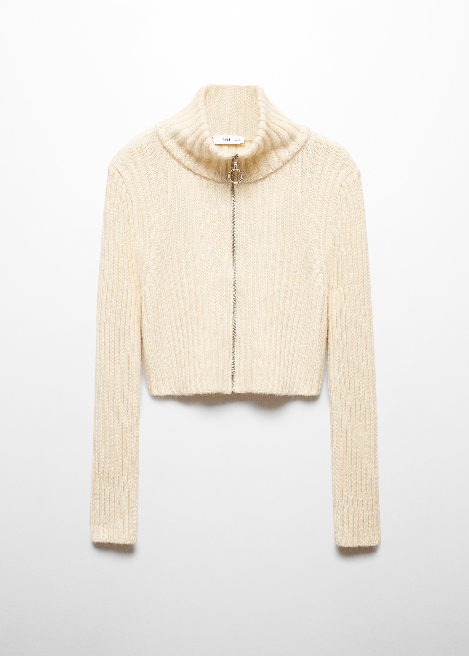 Zipper crop cardigan Women MANGO OUTLET Netherlands