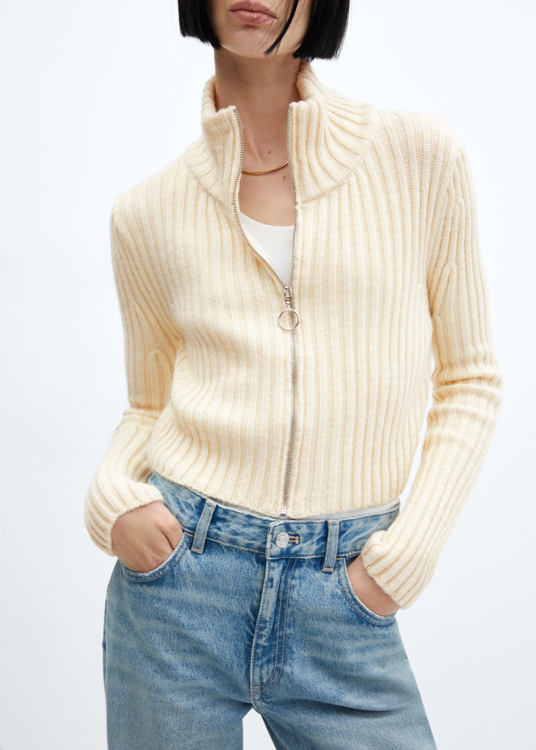 Cardigan crop fermeture Éclair - Détail de l'article 6