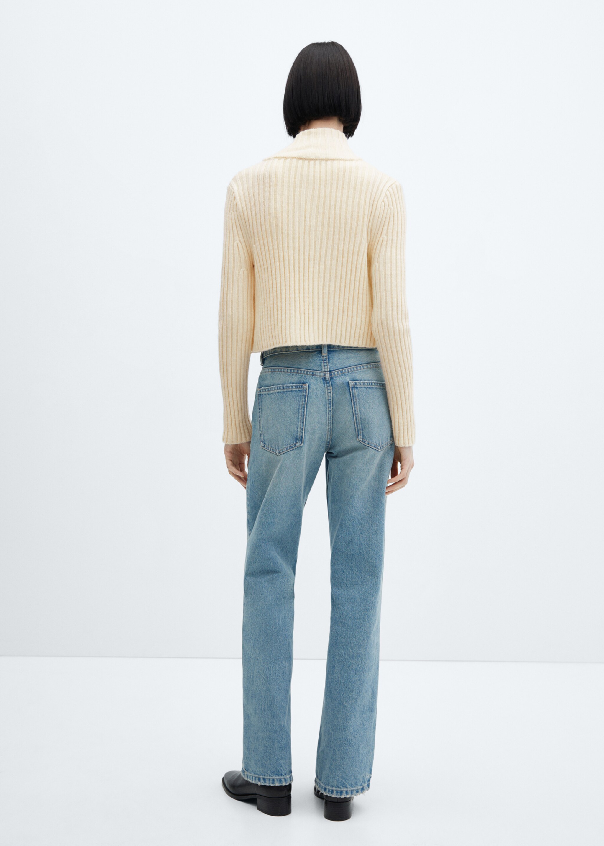 Cardigan crop fermeture Éclair - Verso de l’article