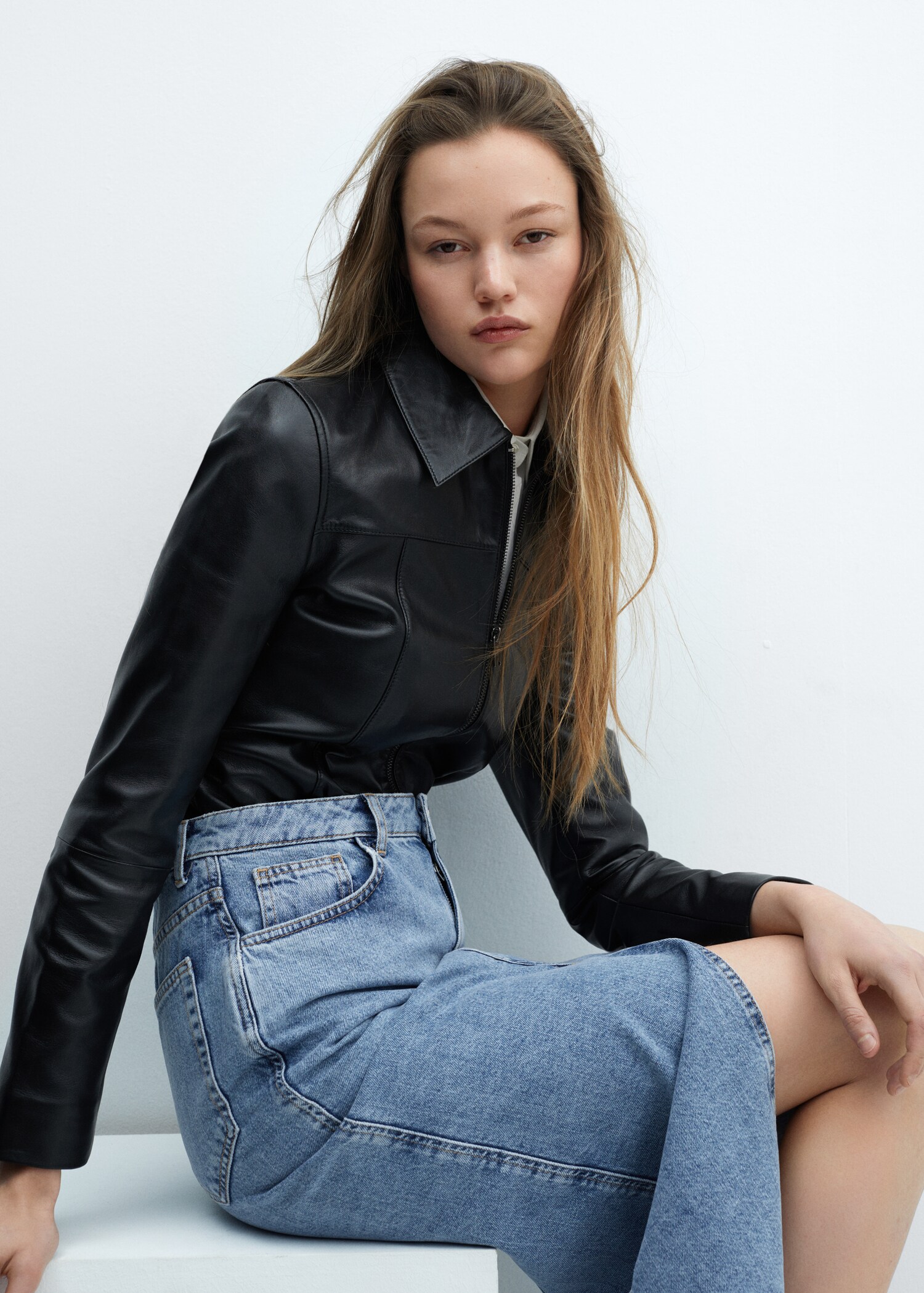 Denim midi-skirt - Details of the article 2