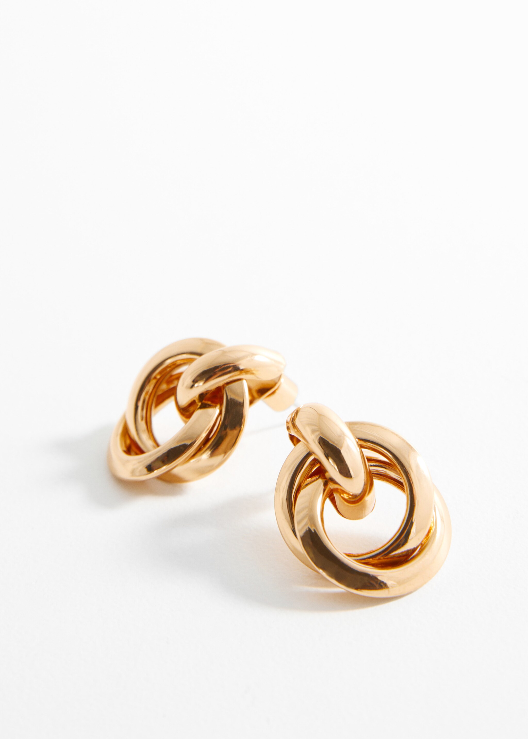 Intertwined hoop earrings - Medium plane
