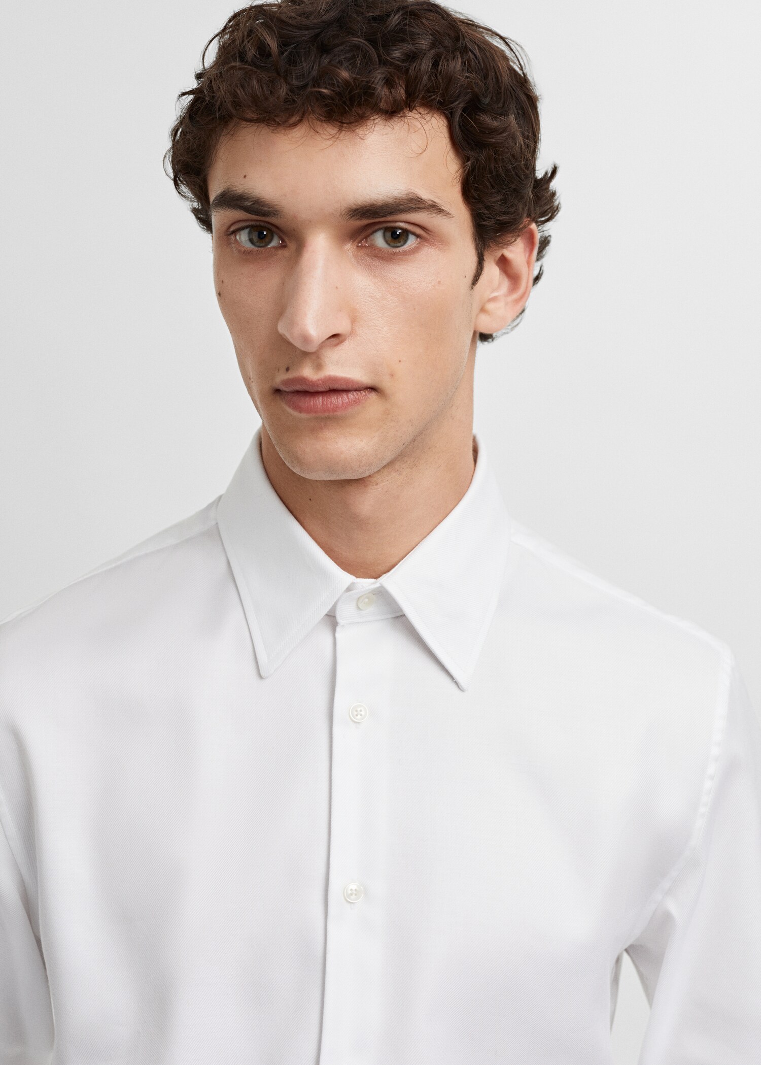 Regular-fit structured suit shirt - Details of the article 1