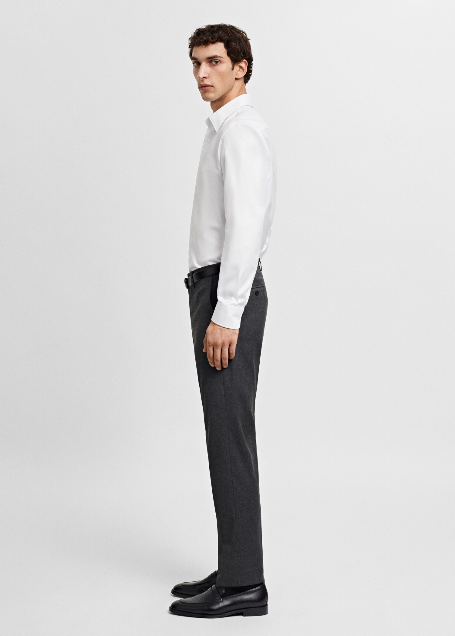 Regular-fit structured suit shirt - Details of the article 2