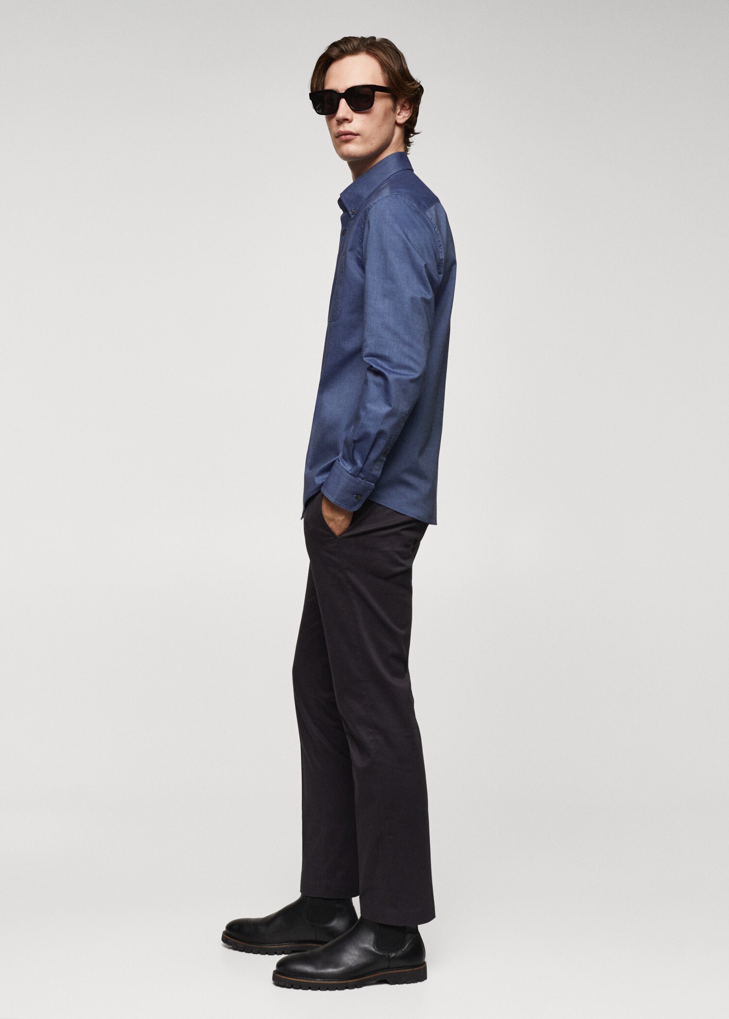Regular fit Oxford cotton shirt - Details of the article 2