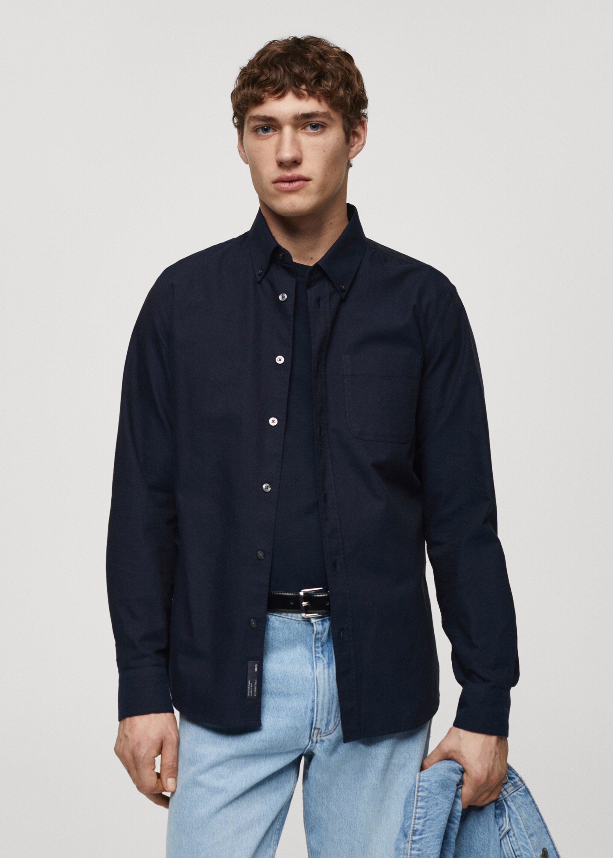 Camisa regular fit Oxford algodón - Plano medio
