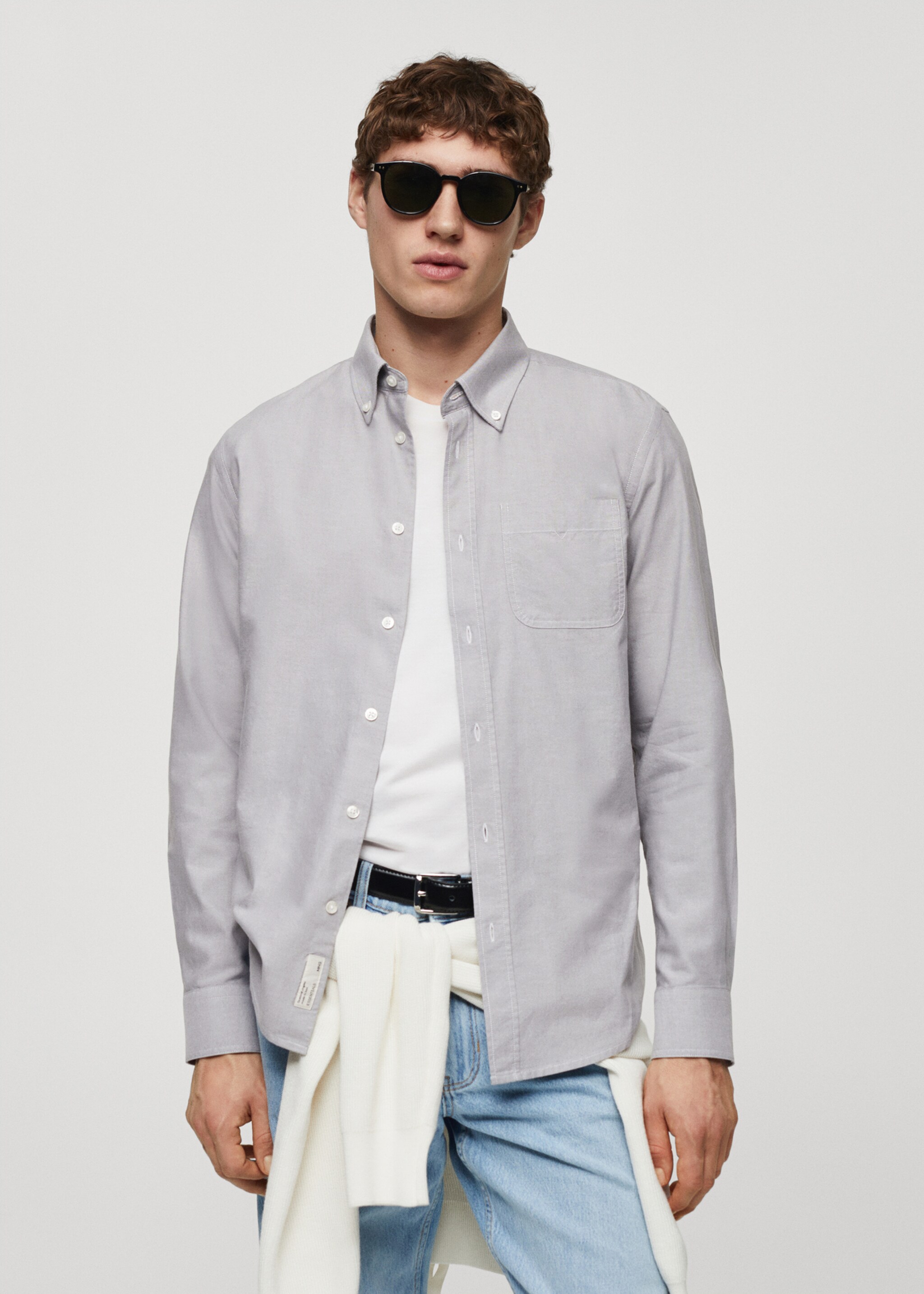 Camisa regular fit Oxford algodón - Plano medio