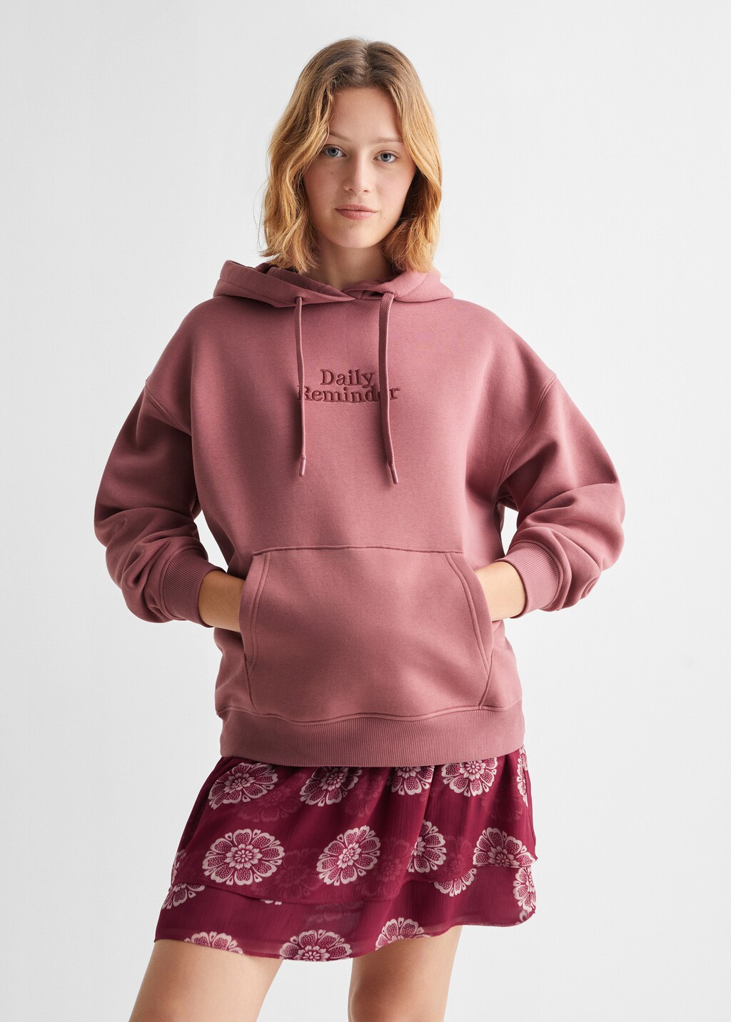 Cotton-blend message sweatshirt - Teen Girl | MANGO OUTLET USA