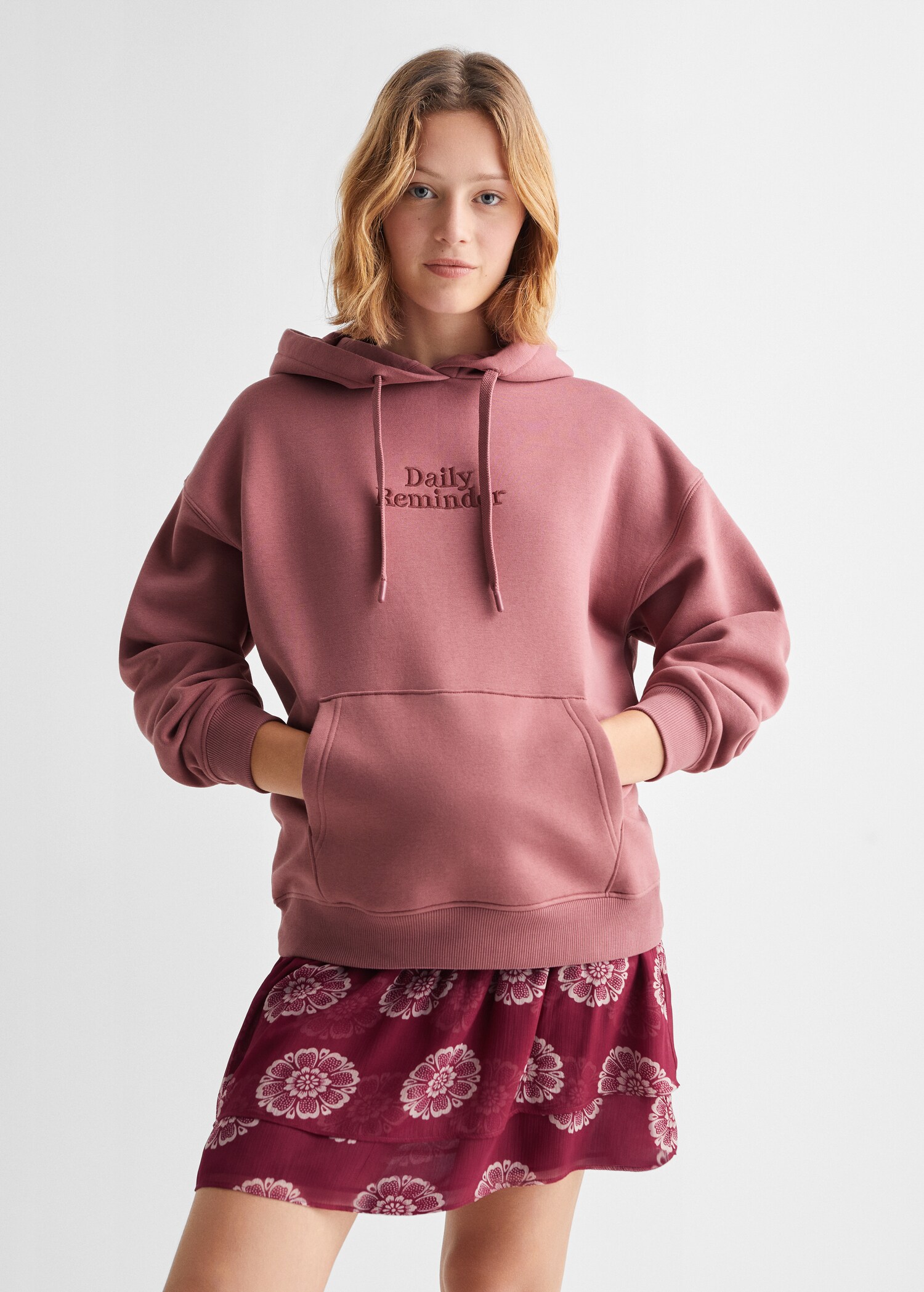 Cotton-blend message sweatshirt - Medium plane