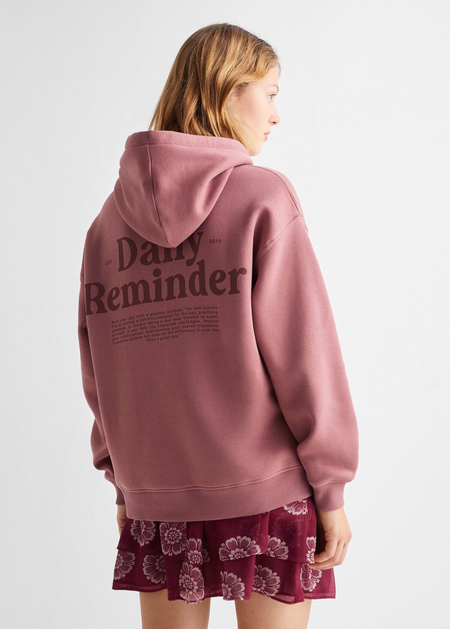 Cotton-blend message sweatshirt - Reverse of the article