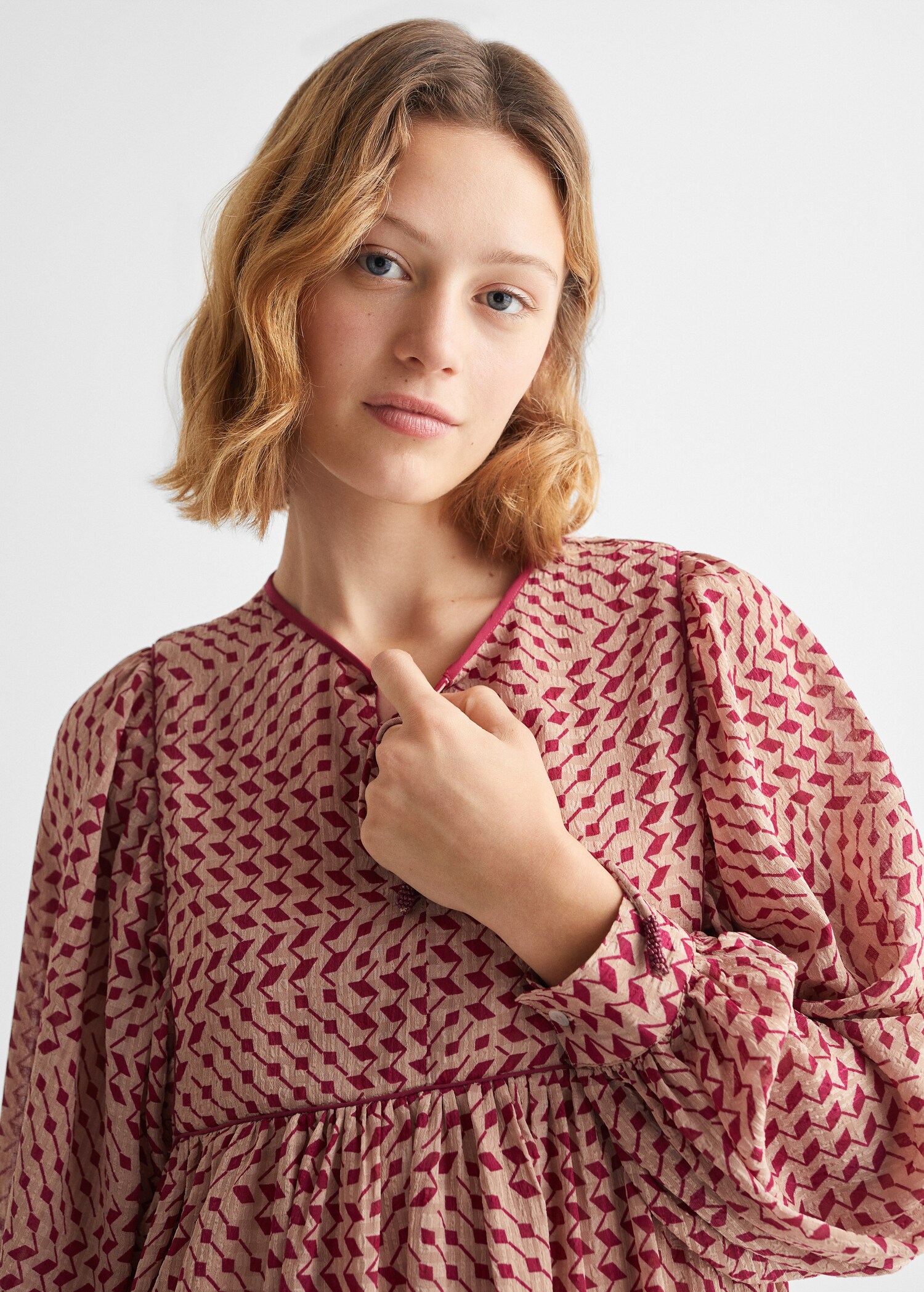 Flowy printed dress - Details of the article 1