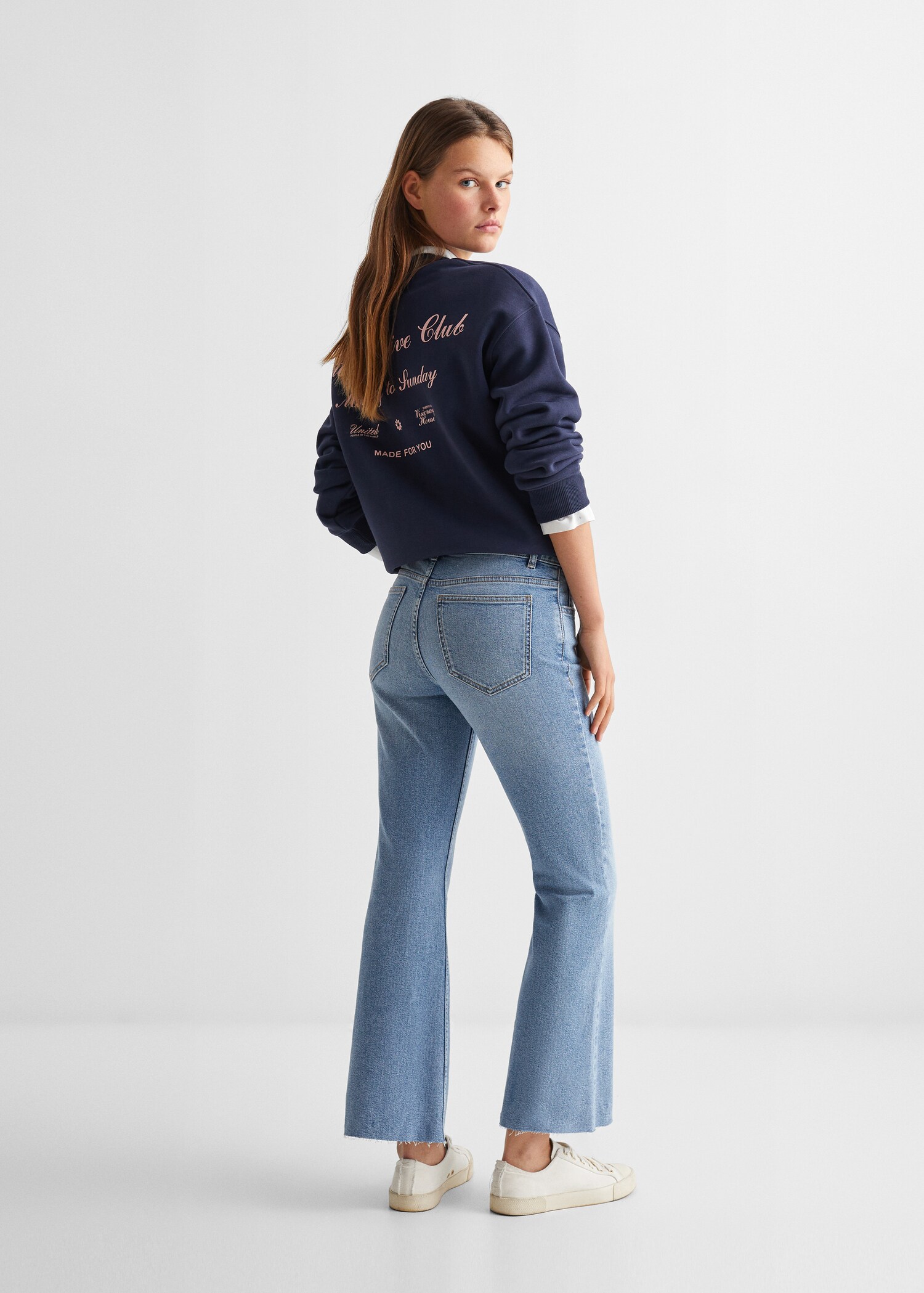 Crop flared jeans - Reverse of the article