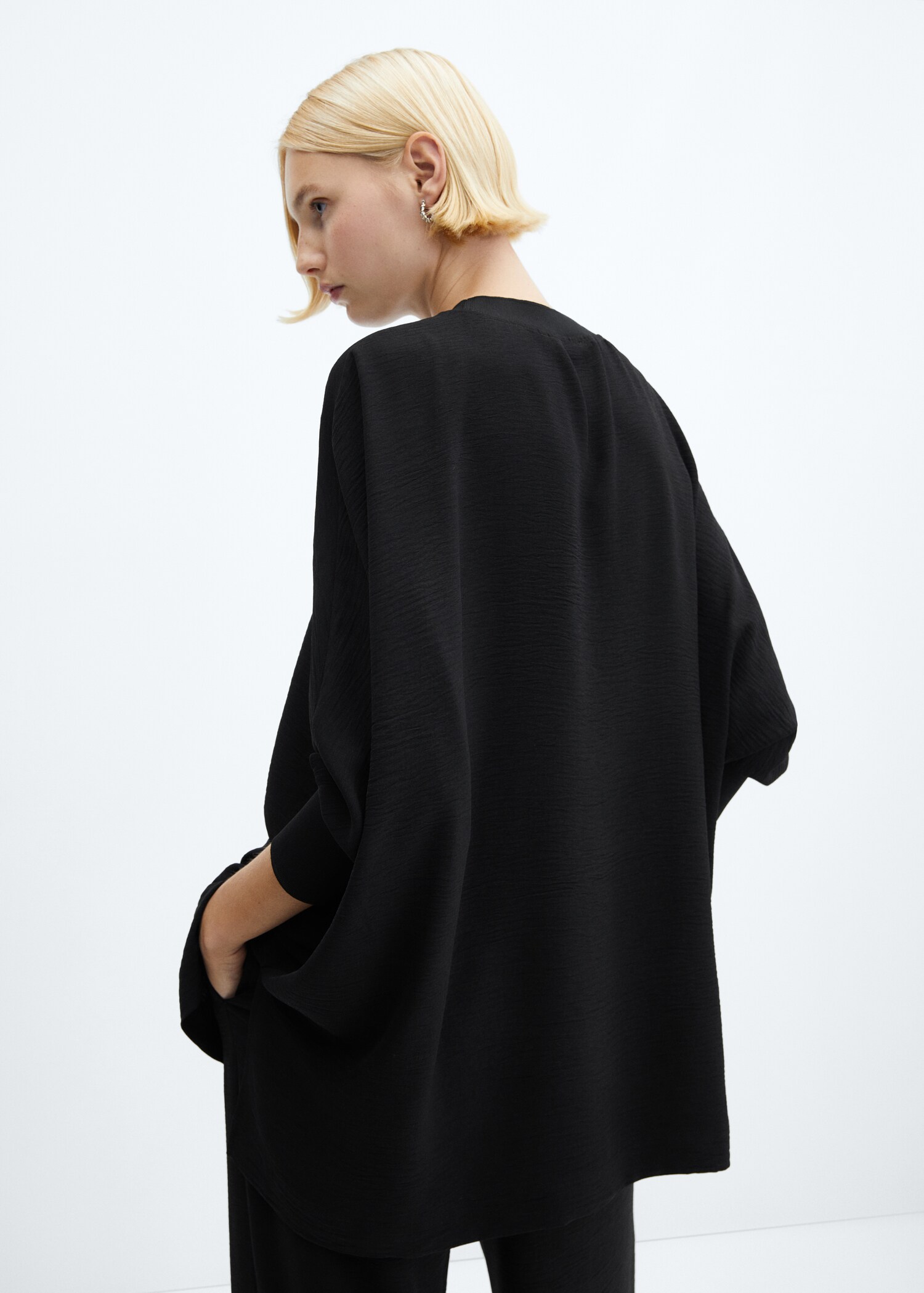 Sweat-shirt oversize texturé - Verso de l’article