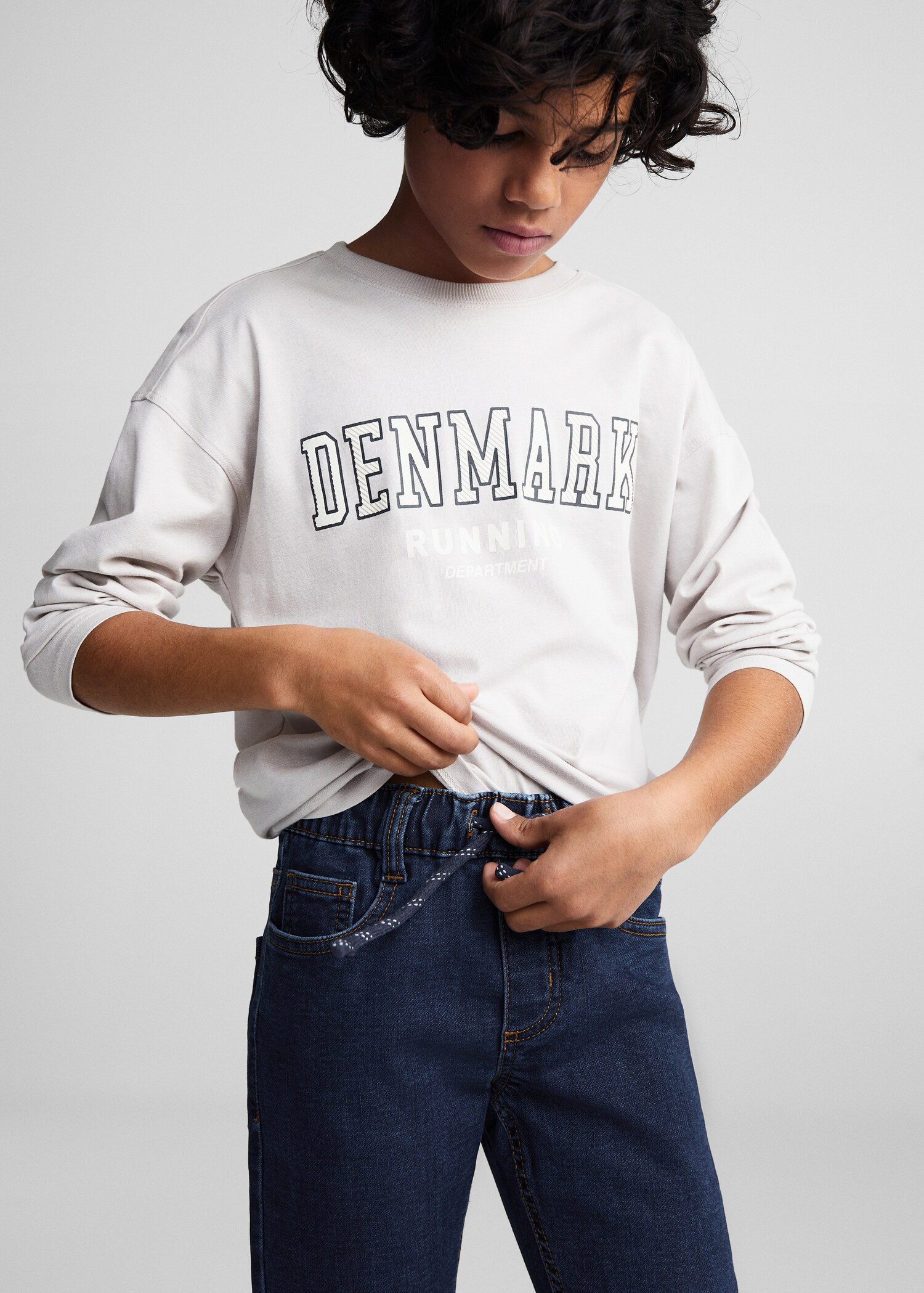 Drawstring waist jeans - Medium plane
