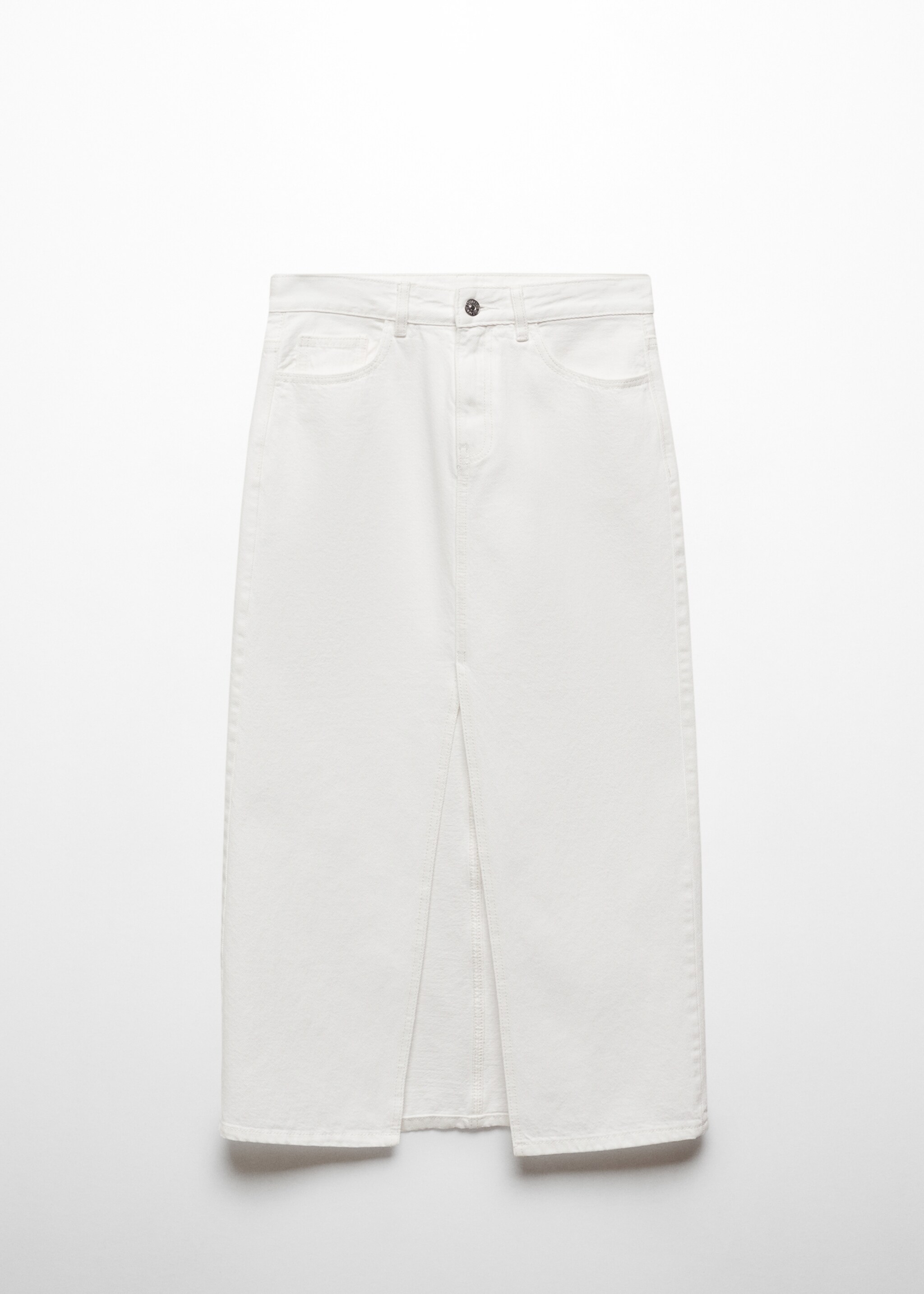 Φούστα denim σκίσιμο - Προϊόν χωρίς μοντέλο, Λευκό. Ref: 67080674-00.