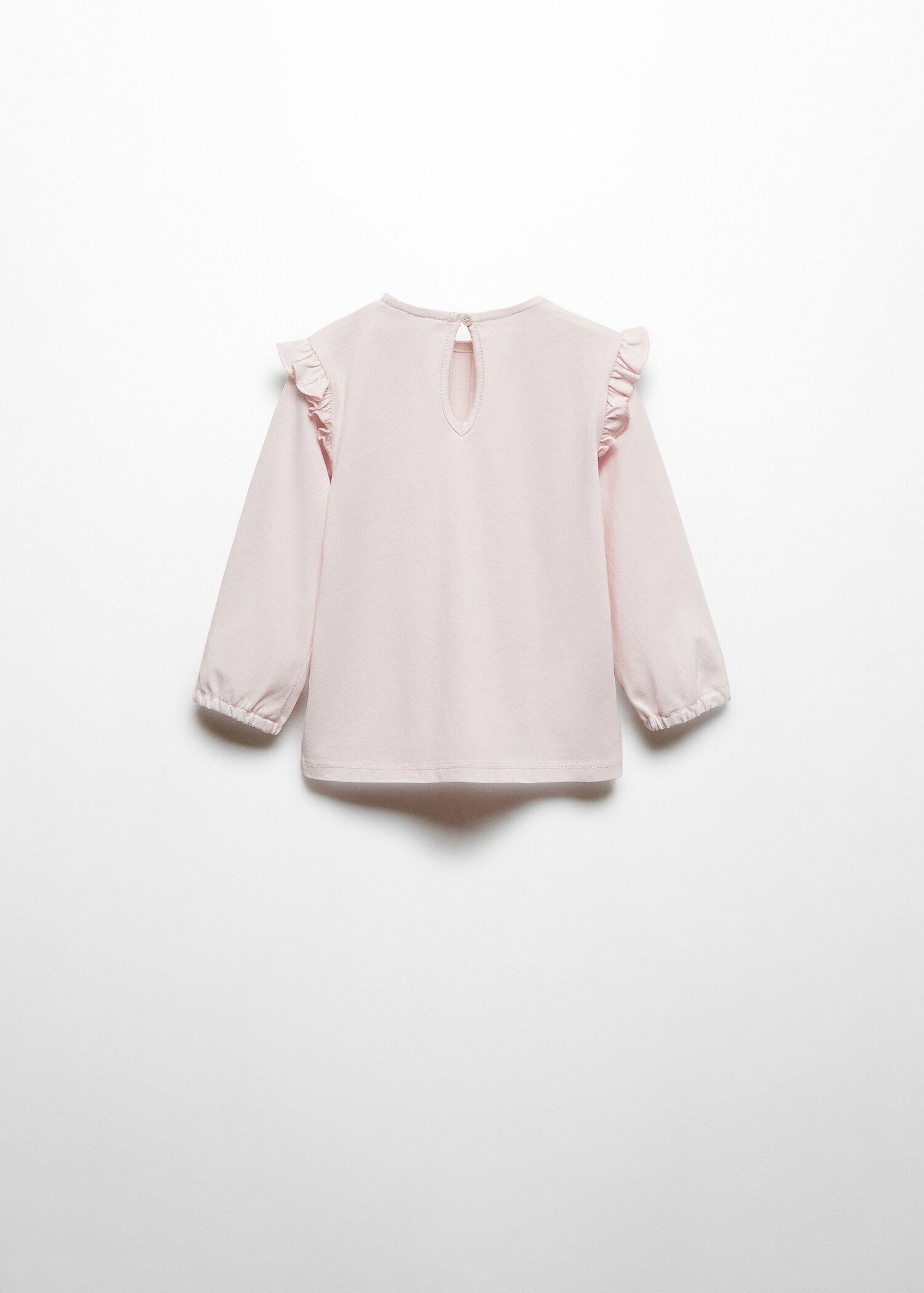 Langärmlies T-Shirt mit Rüschen - Rückseite des Artikels