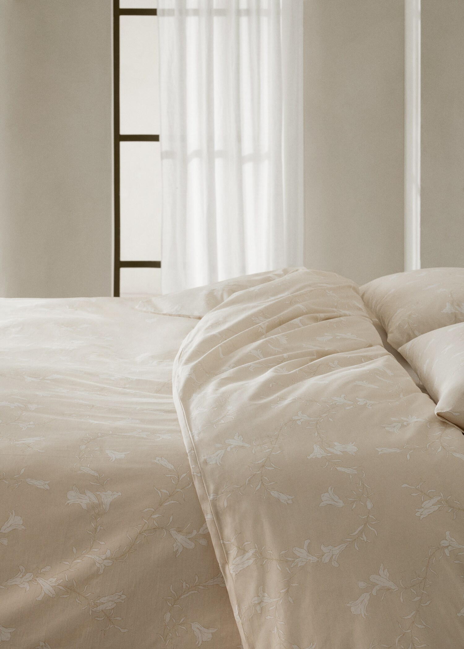 Floral print cotton duvet cover for queen bed - Details of the article 7