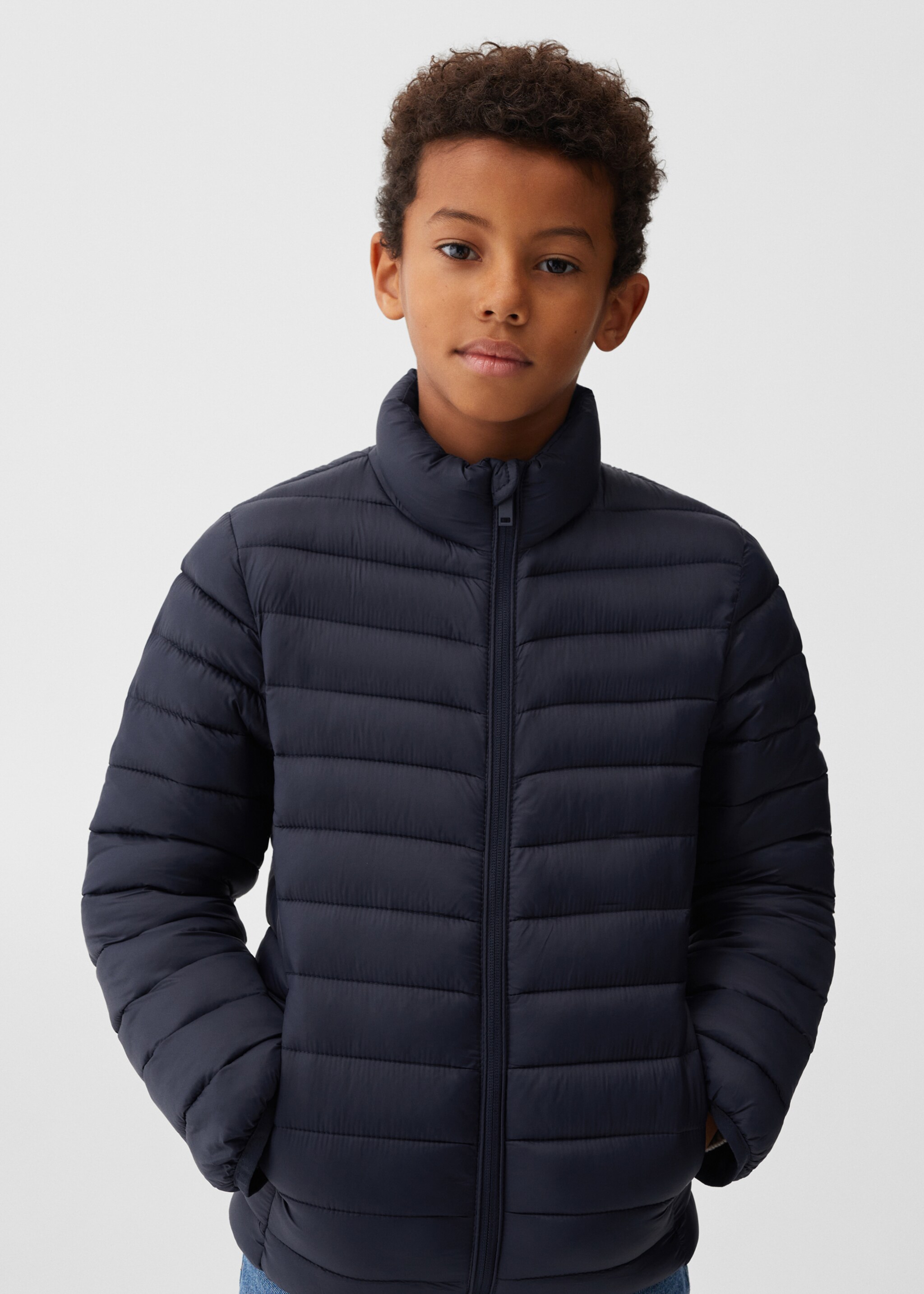 Quilted jacket - Details of the article 1, Dark Navy. Ref: 67081009-00.