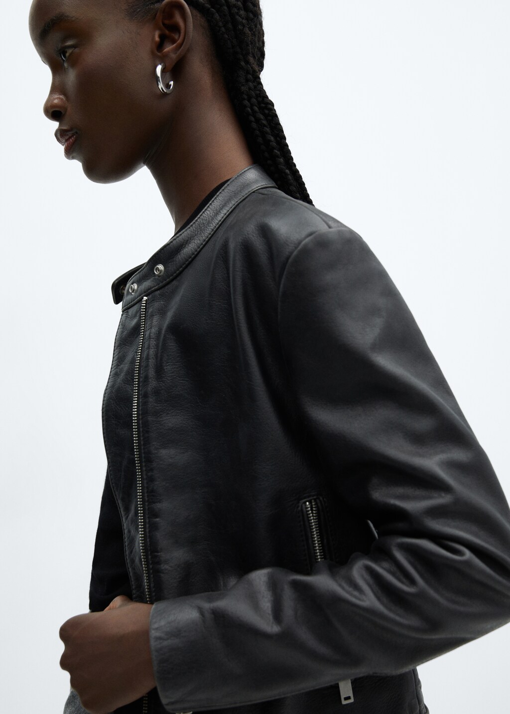100% leather jacket - Women | MANGO OUTLET USA