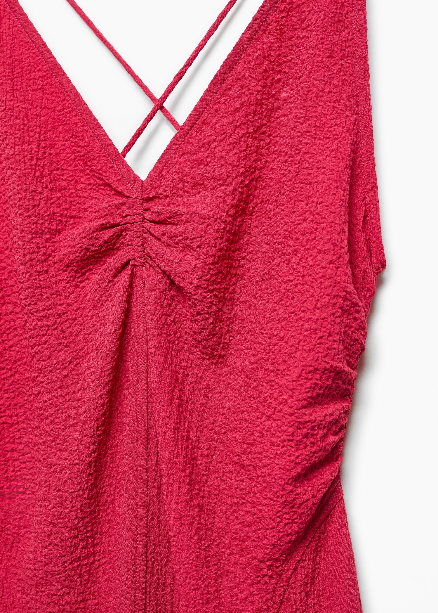 Textured dress with opening - Details of the article 8