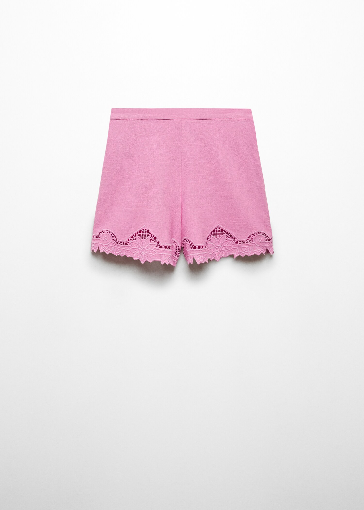 Embroidered cotton shorts - Article without model